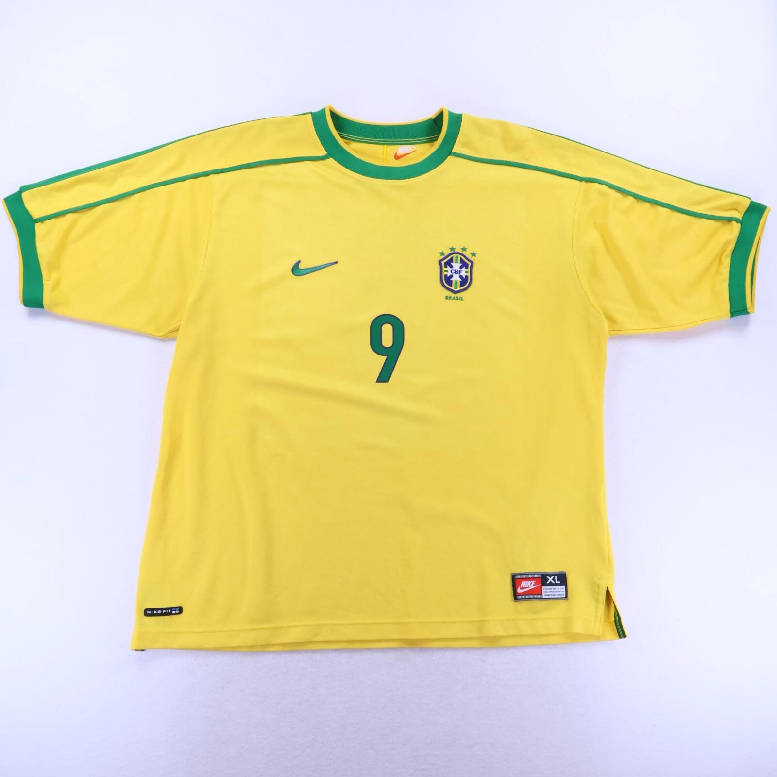 Brazil Ronaldo #9 1998/00 Home Shirt - XL