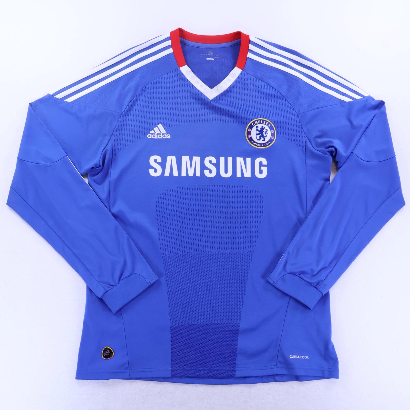 Chelsea Drogba #11 2010/11 Home Shirt - Long Sleeve - L
