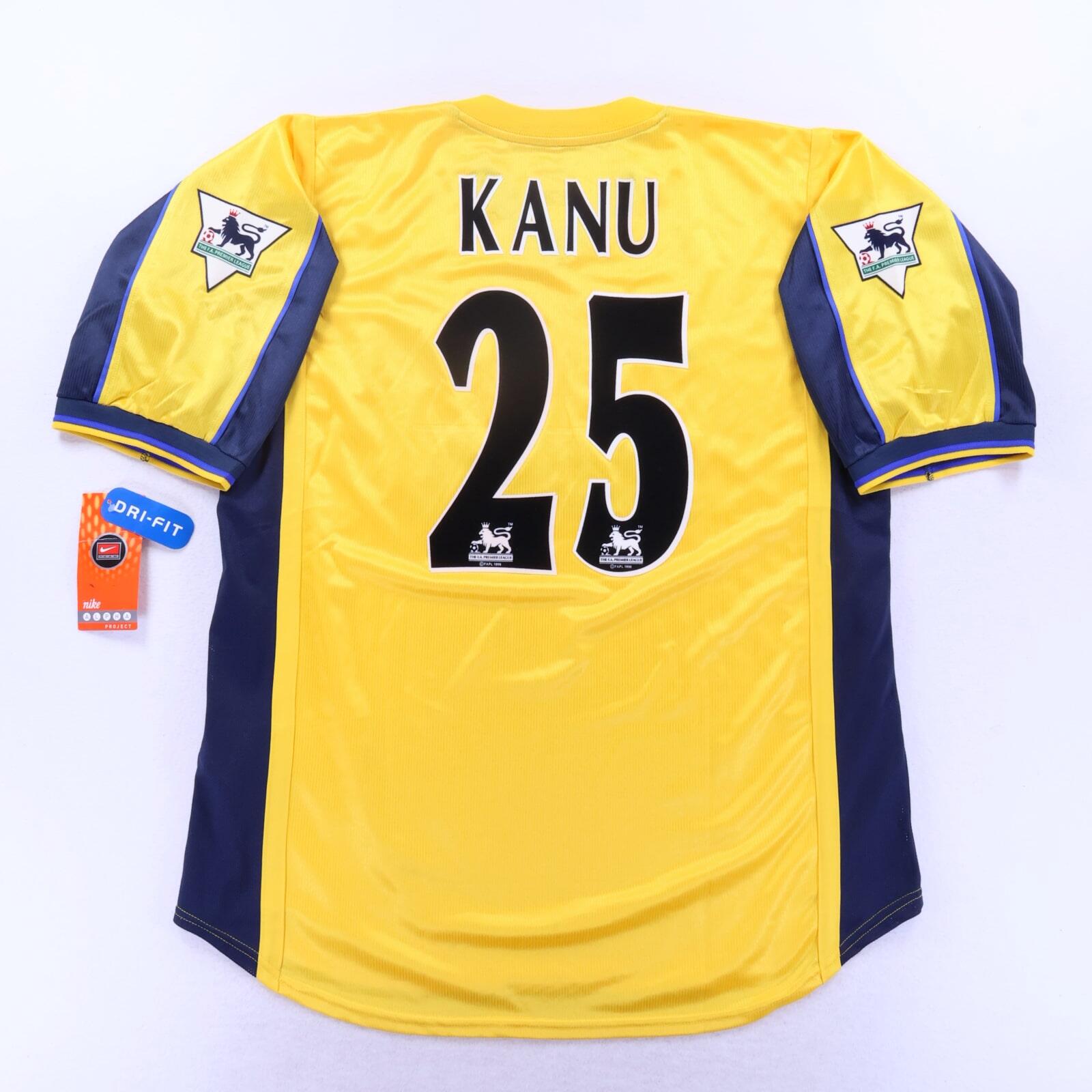 *NWT* Arsenal Kanu #25 1999/01 Away Shirt - XL