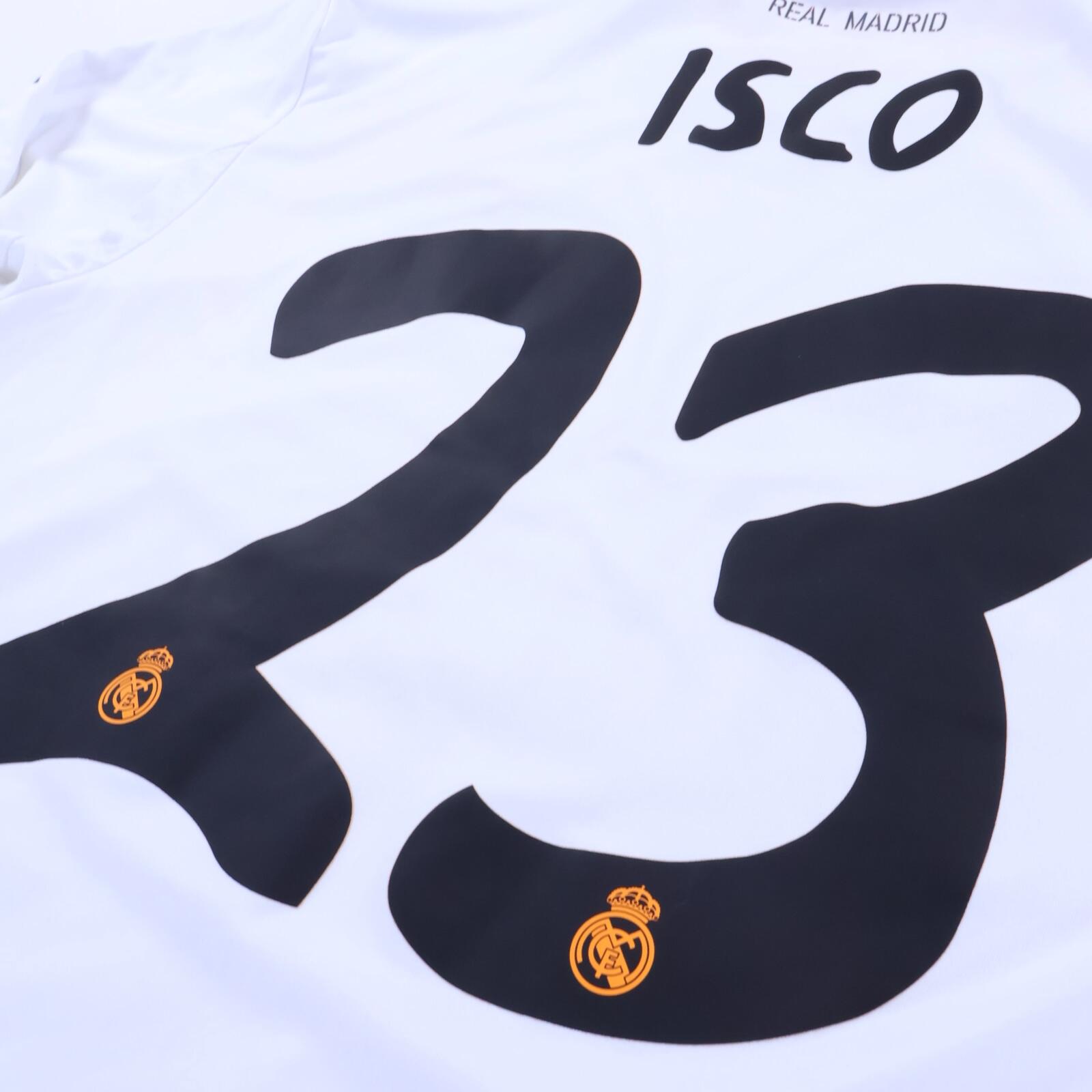 Real Madrid Isco #23 2013/14 Home Shirt - Long Sleeve - L