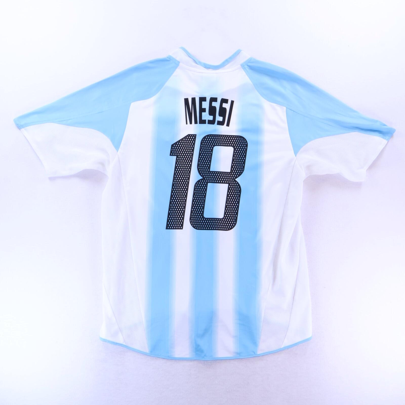 Argentina Messi #18 2004/05 Home Shirt - L