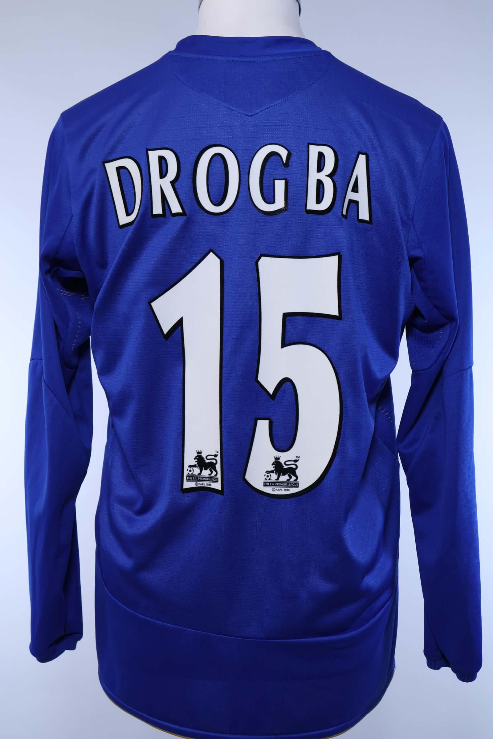 2005/06 - CHELSEA - DROGBA - #15 - HOME SHIRT - 100 YEARS
