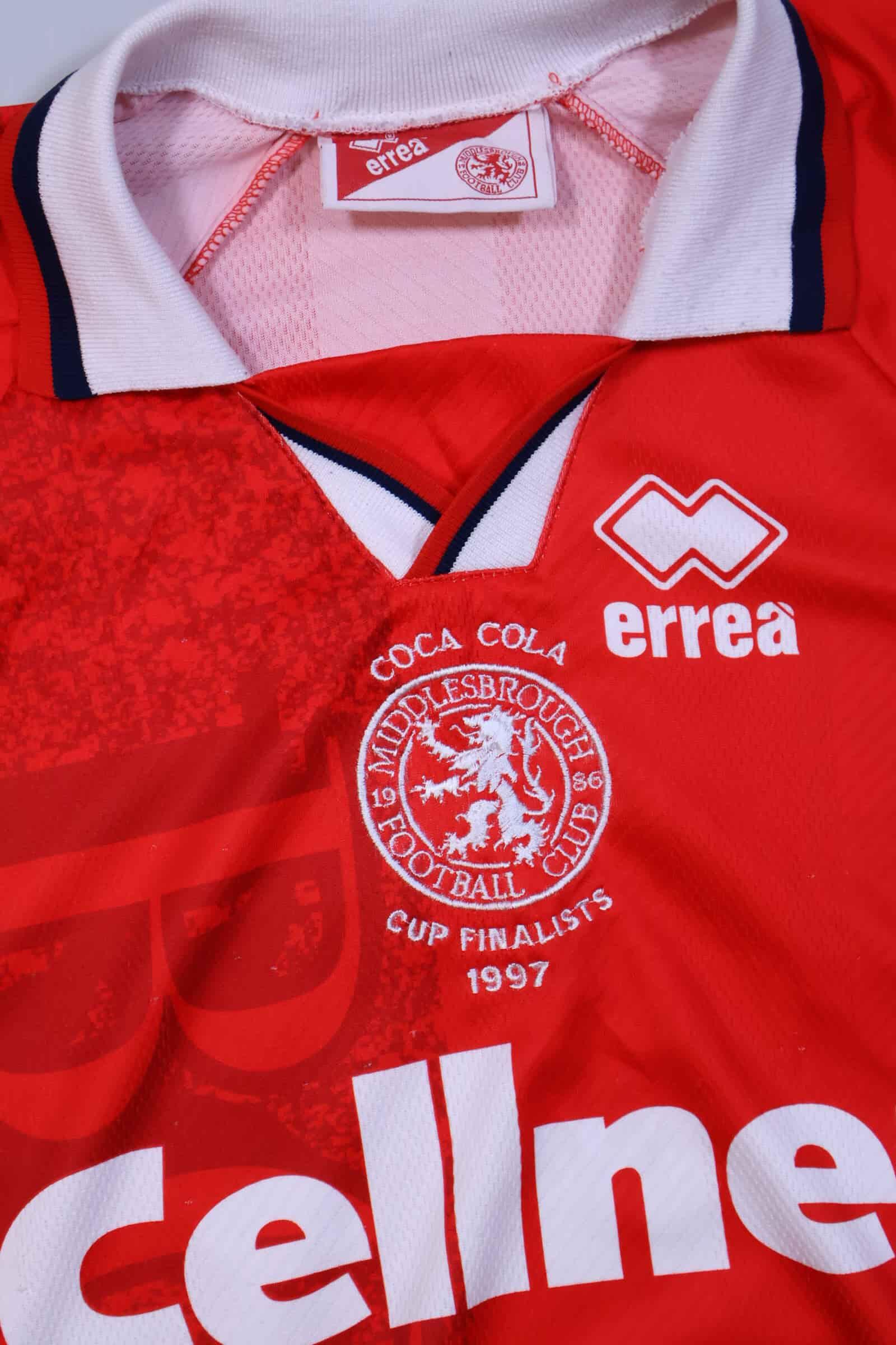 1997/97 - MIDDLESBROUGH - HOME SHIRT - COCA COLA CUP FINAL - L