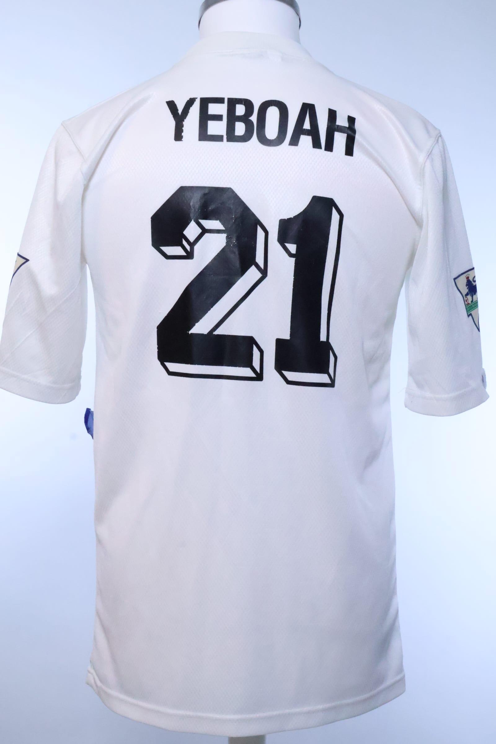 Leeds United 1995/96 Yeboah #21 Home Shirt - S- FRONT