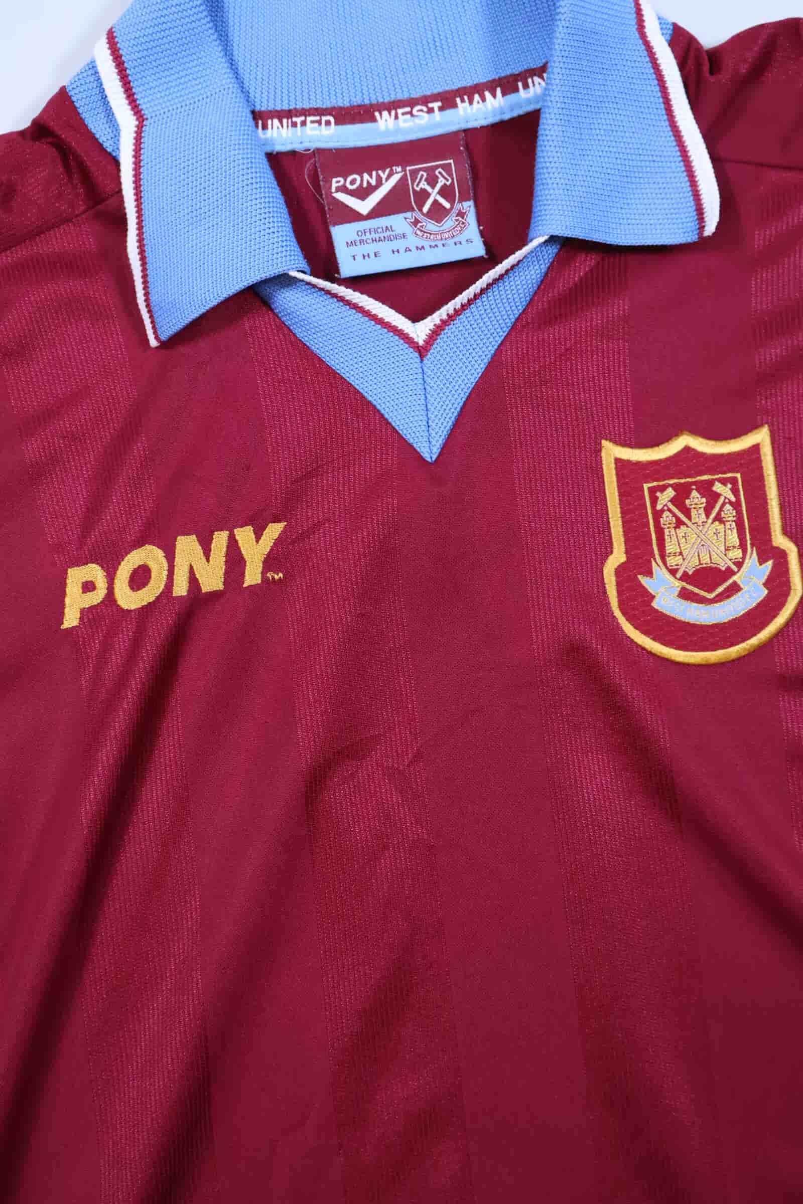 Maillot Domicile West Ham United 1997/1999 - Marque Pony - Taille XL - Neuf