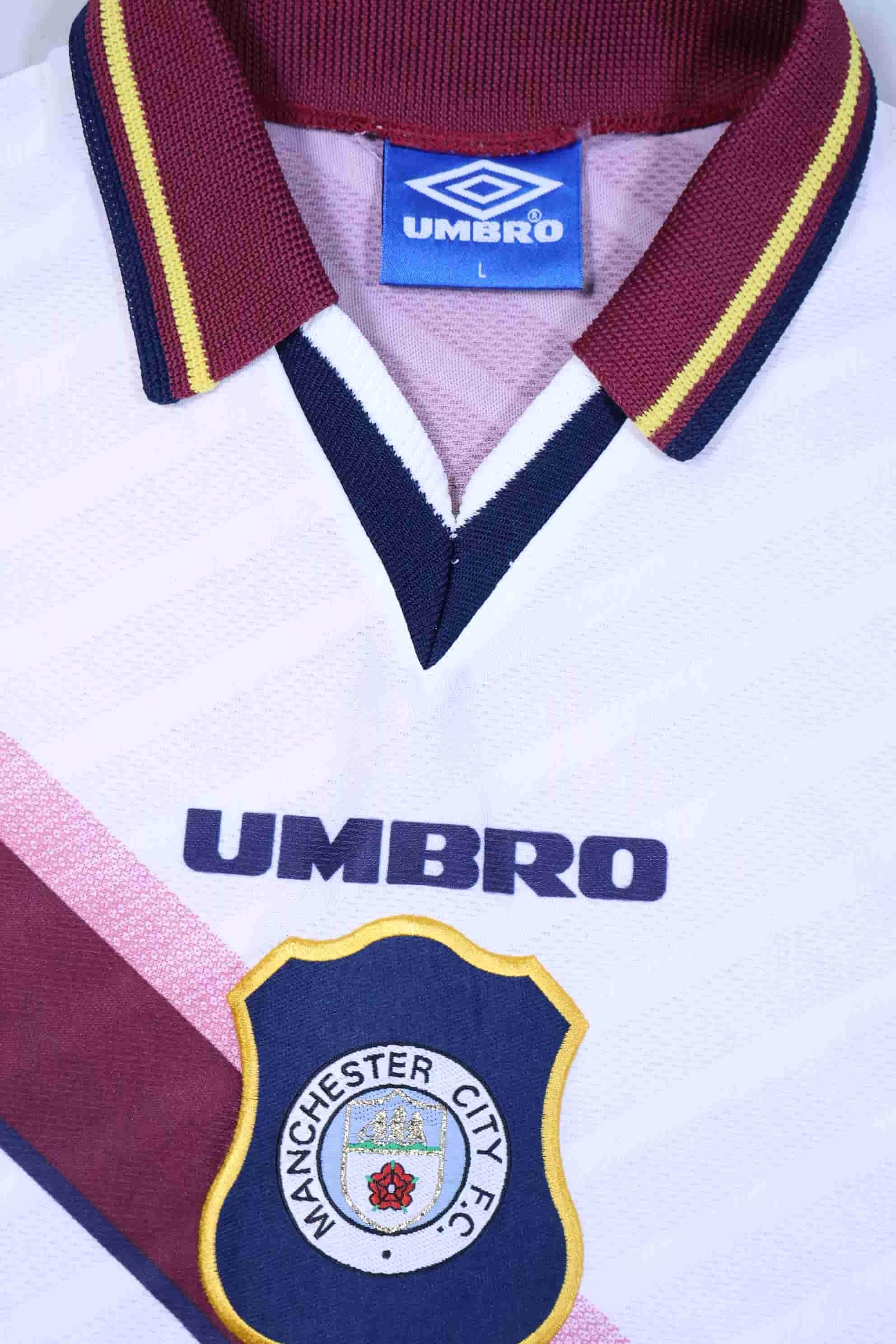 美品 96-97 青タグ Umbro Manchester City Away 美品 96-97 青タグ Umbro Manchester City Away