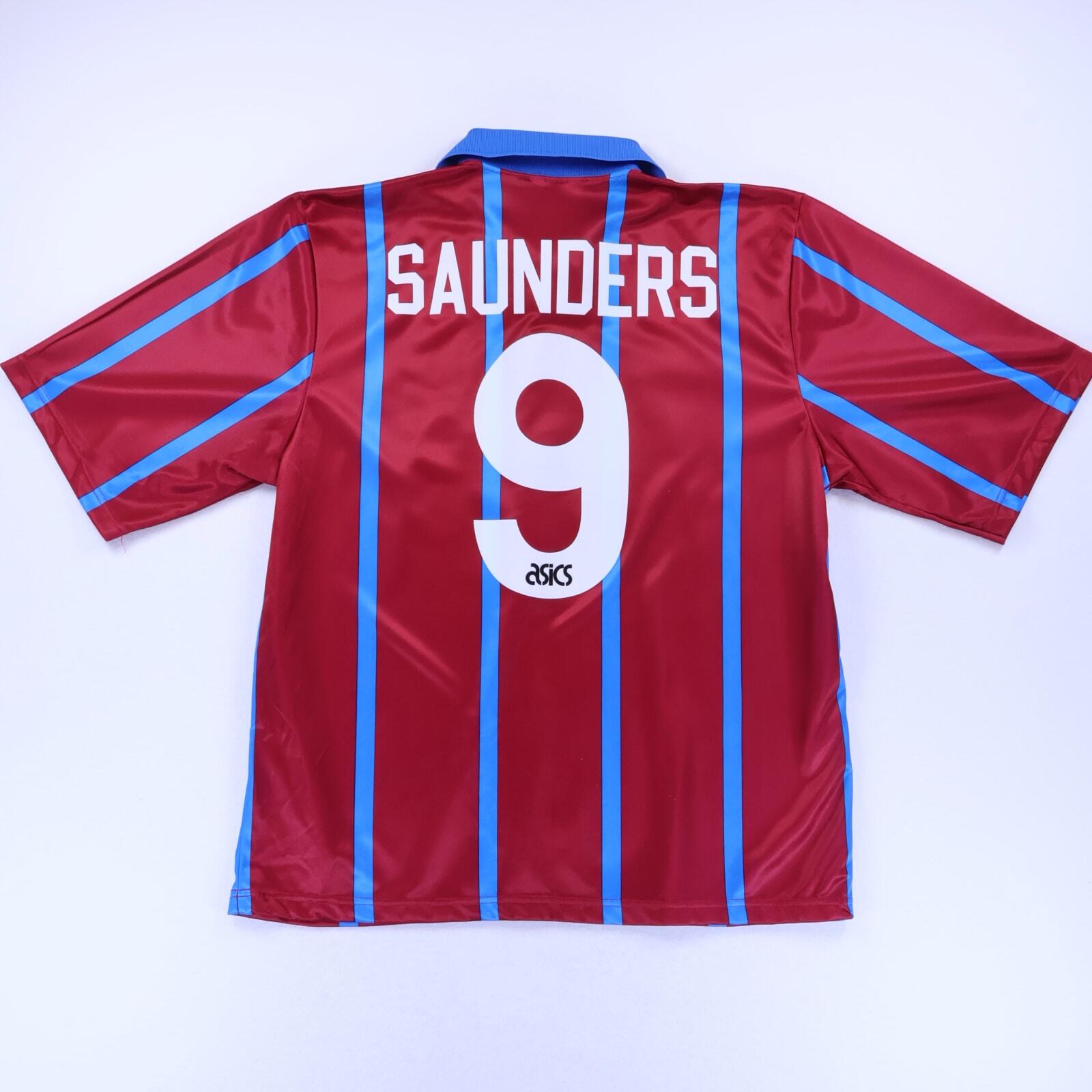 Aston Villa Saunders #9 1993/95 Home Shirt - L