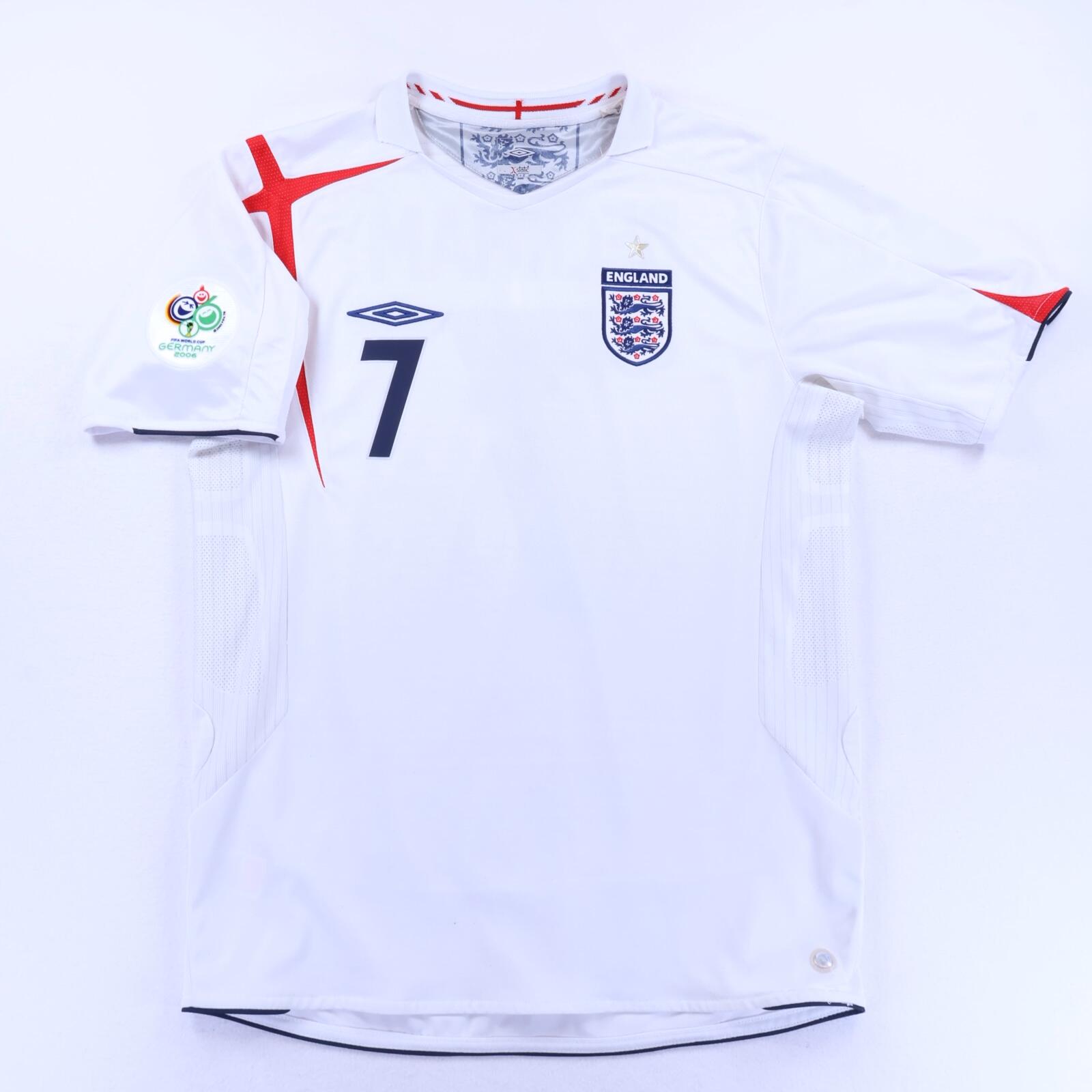 England Beckham #7 2005/07 Home Shirt - L