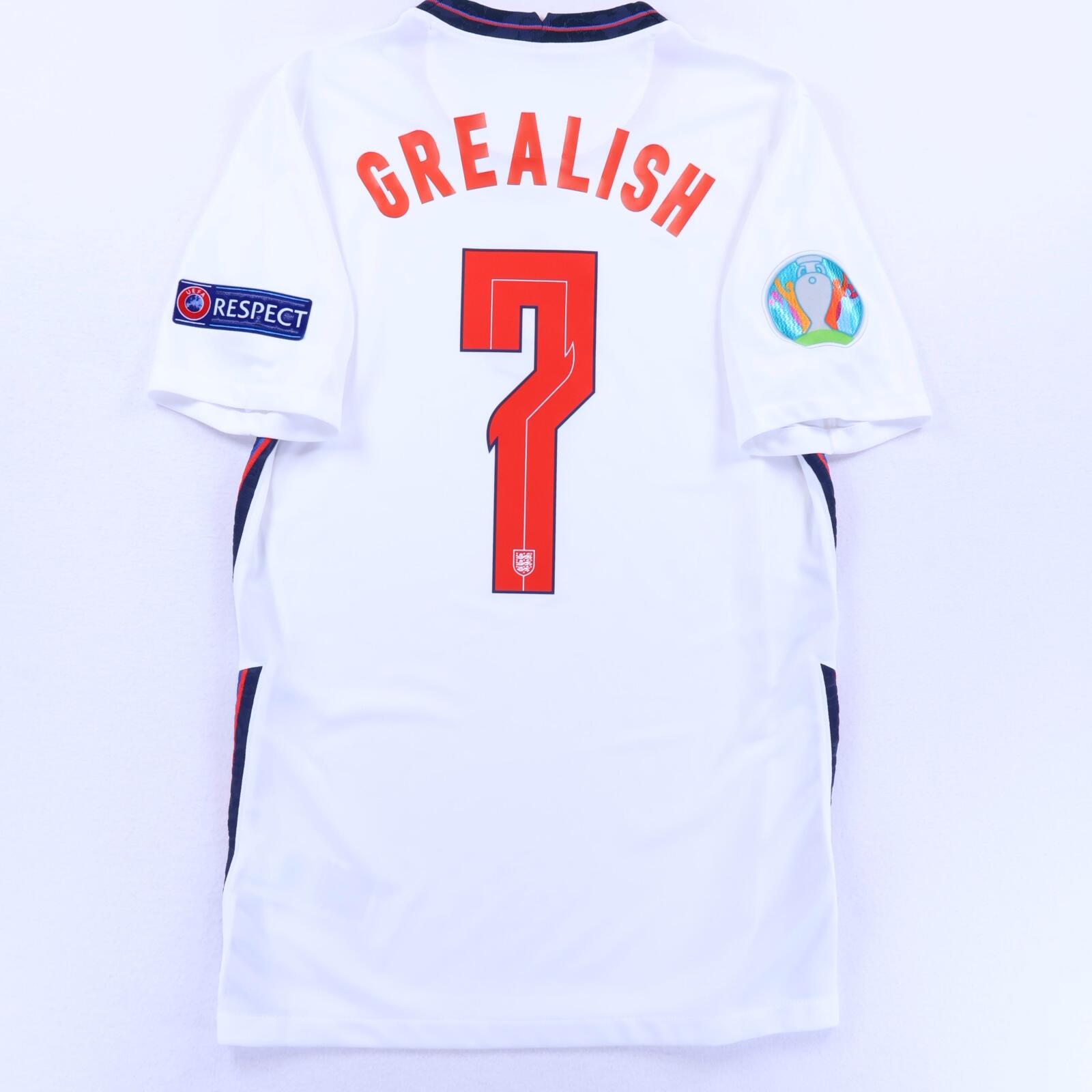 England Grealish #7 2020/22 Home Shirt - S