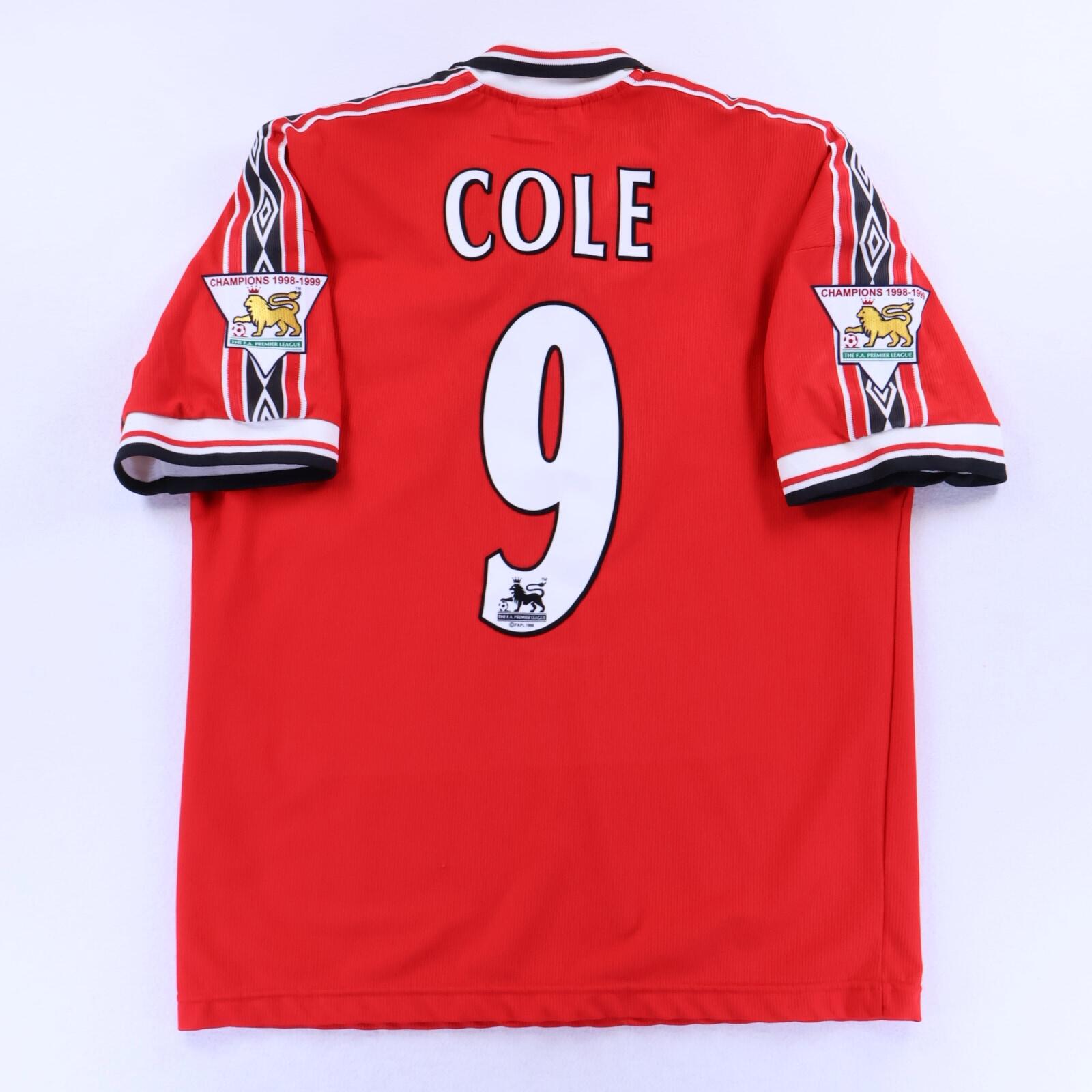 Manchester United Cole #9 1998/99 Home Shirt - L