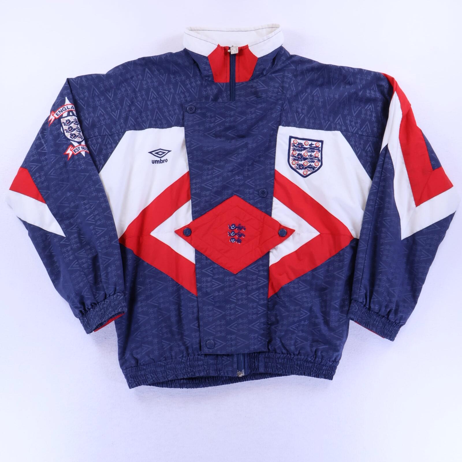 England 1990/92 Track Jacket - L- FRONT