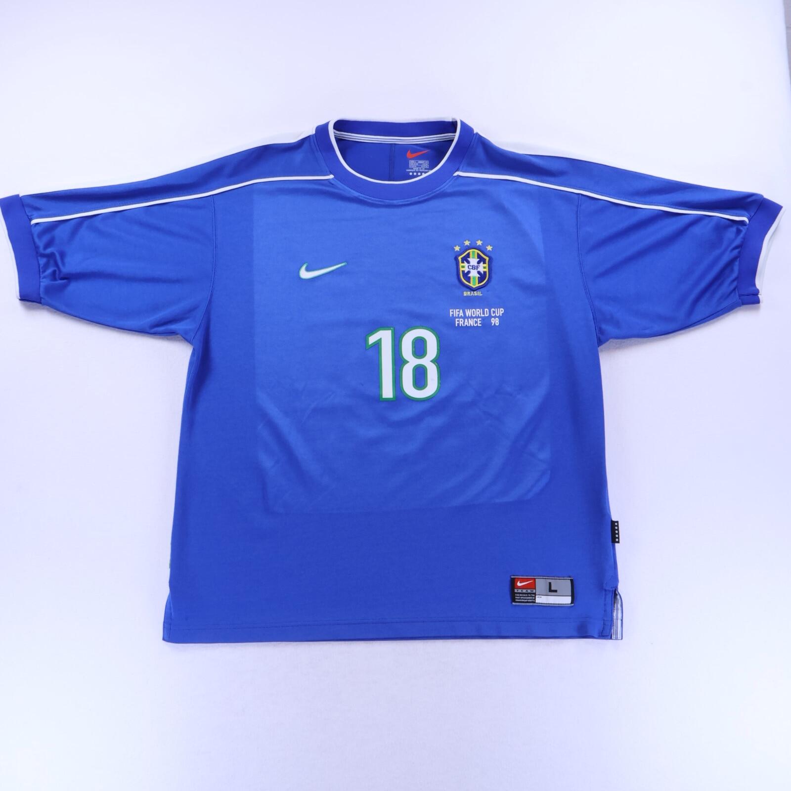 Brazil Leonardo #18 1998/00 Away Shirt - L- FRONT