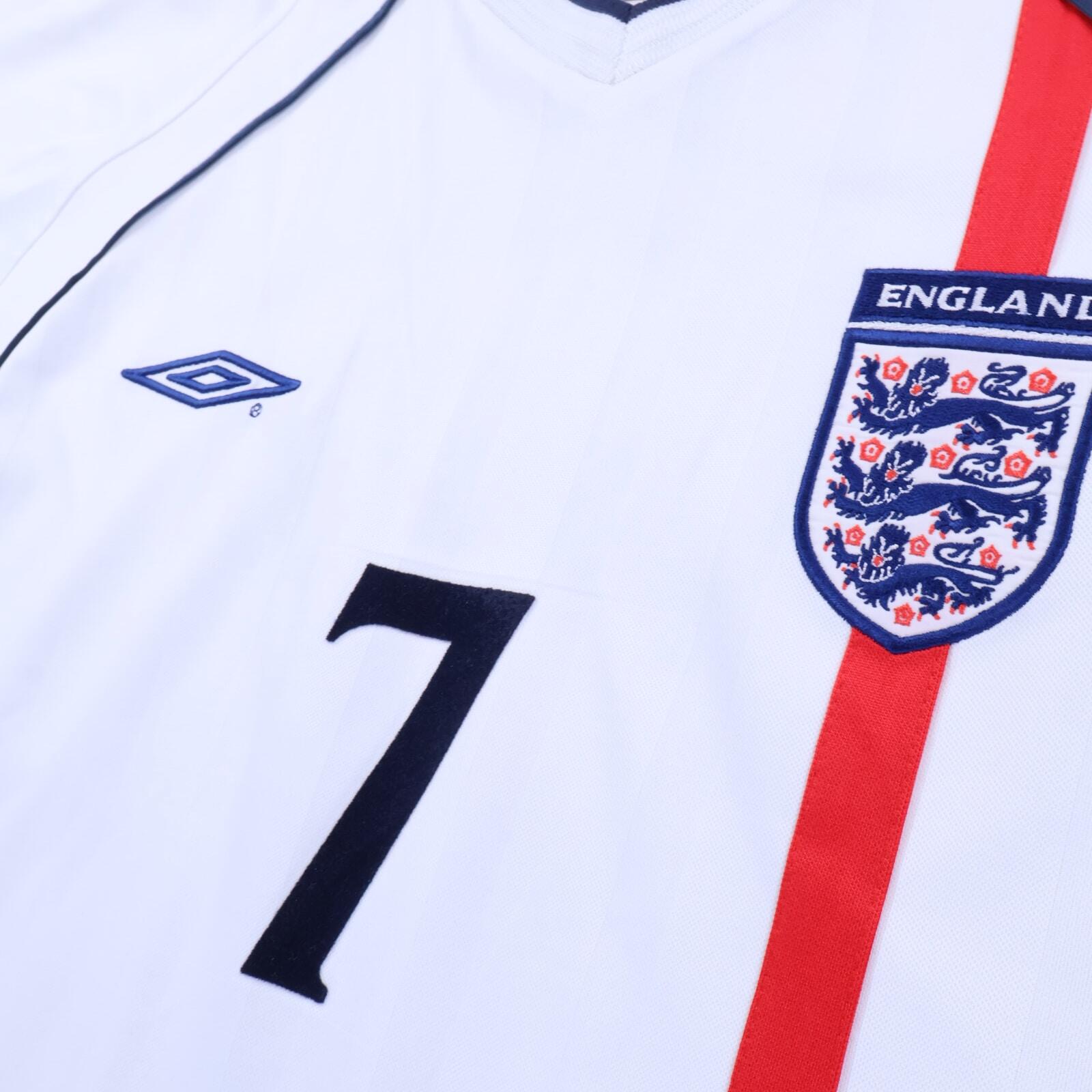 England Beckham #7 2001/03 Home Shirt - L