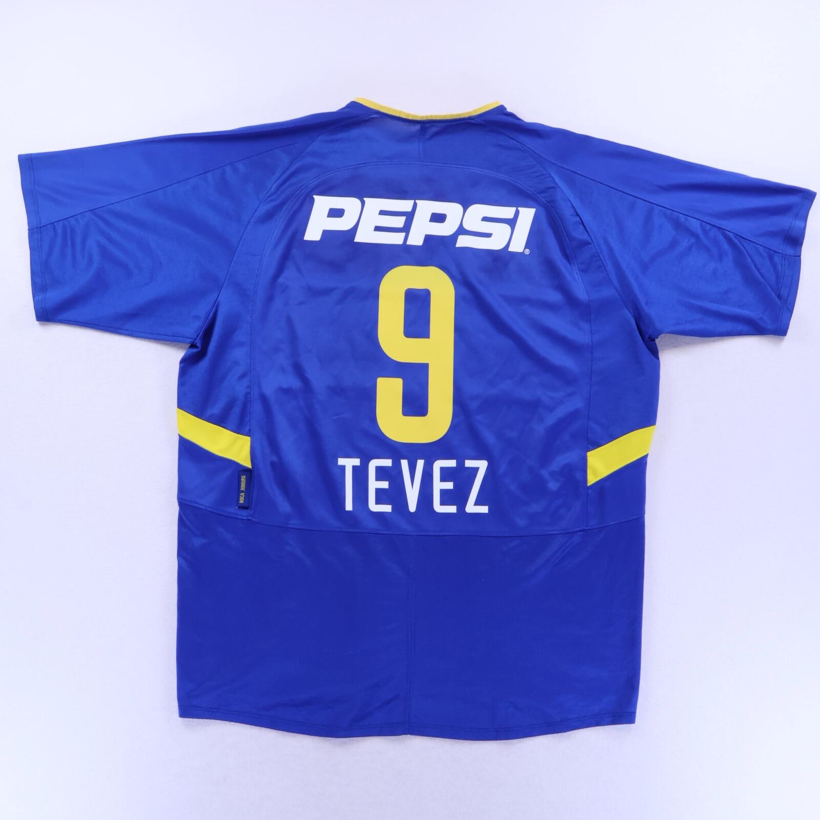Boca Juniors Tevez #9 2003/04 Home Shirt - L- FRONT