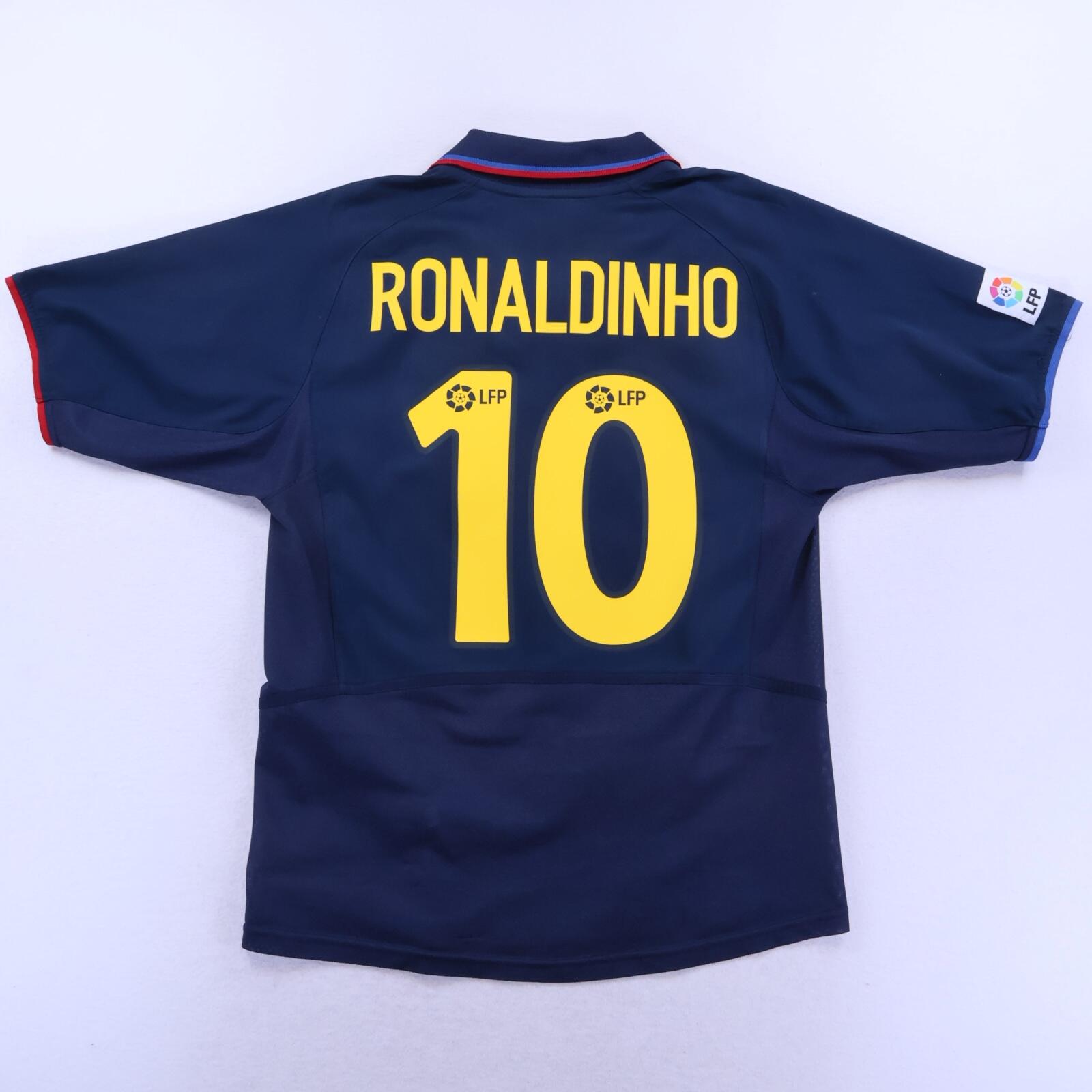 Barcelona Ronaldinho #10 2003/04 Home Shirt - L