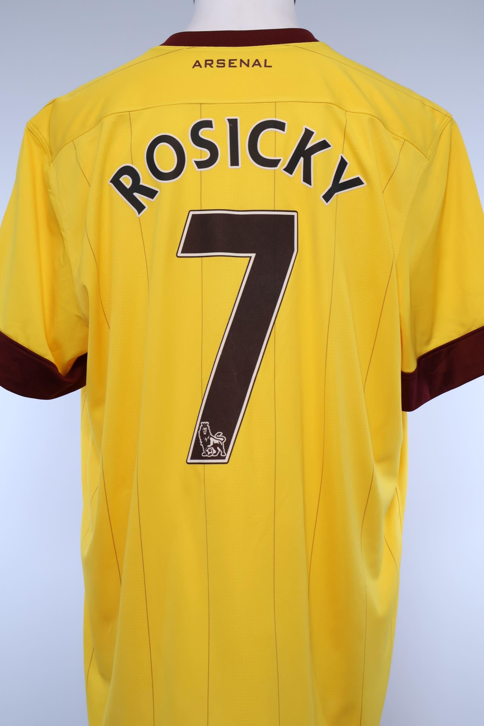 2010/11 - ARSENAL - ROSICKY - #7 - AWAY SHIRT - XL