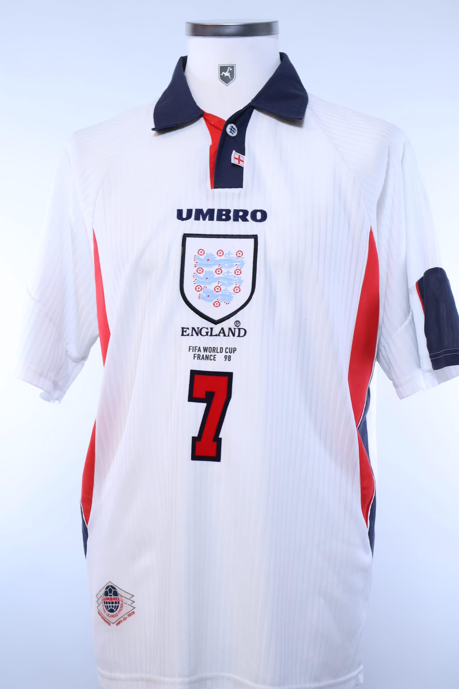 1997/99 - ENGLAND - BECKHAM - #7 - HOME SHIRT - L