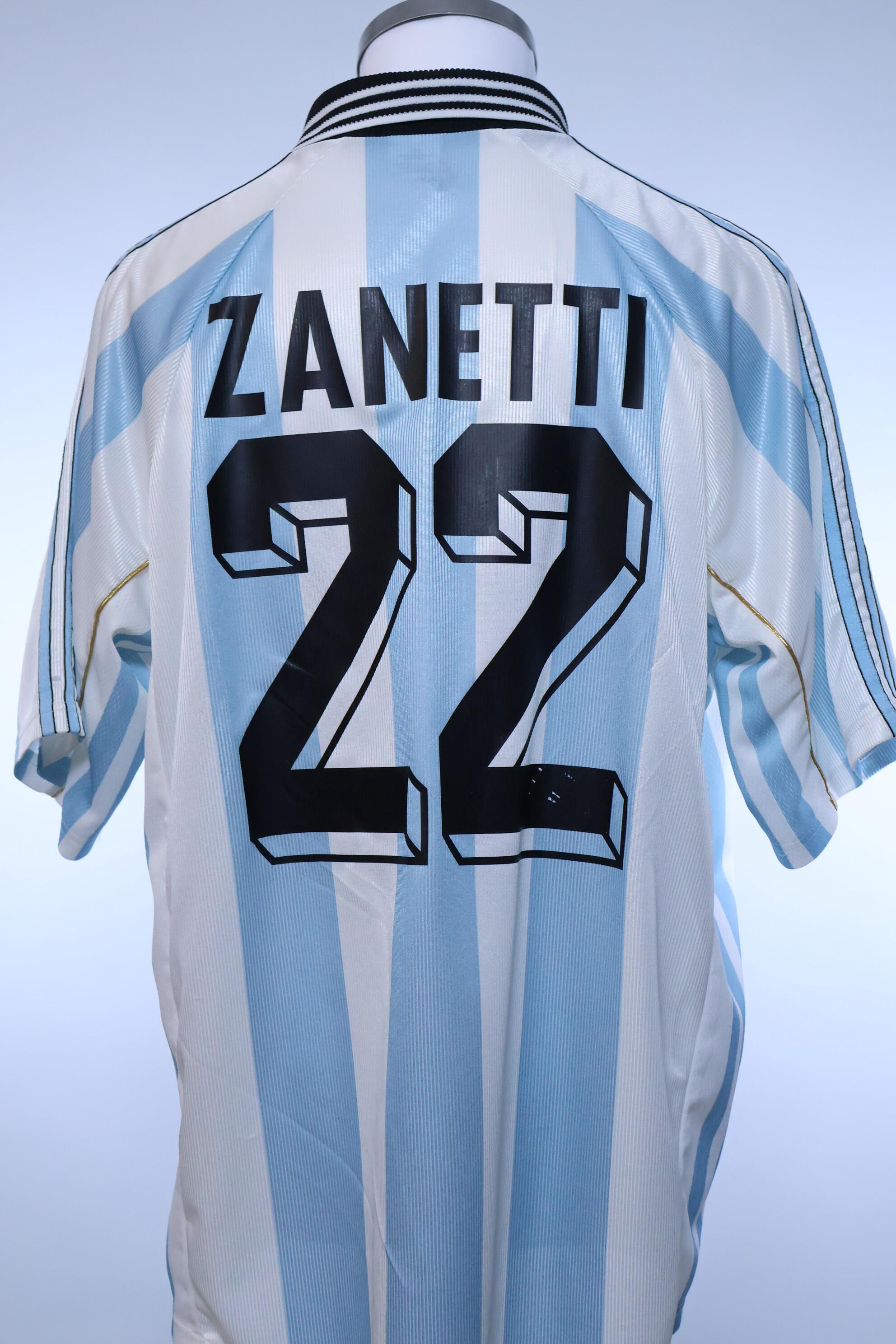 Argentina Zanetti #22 1998/99 Home Shirt - XL
