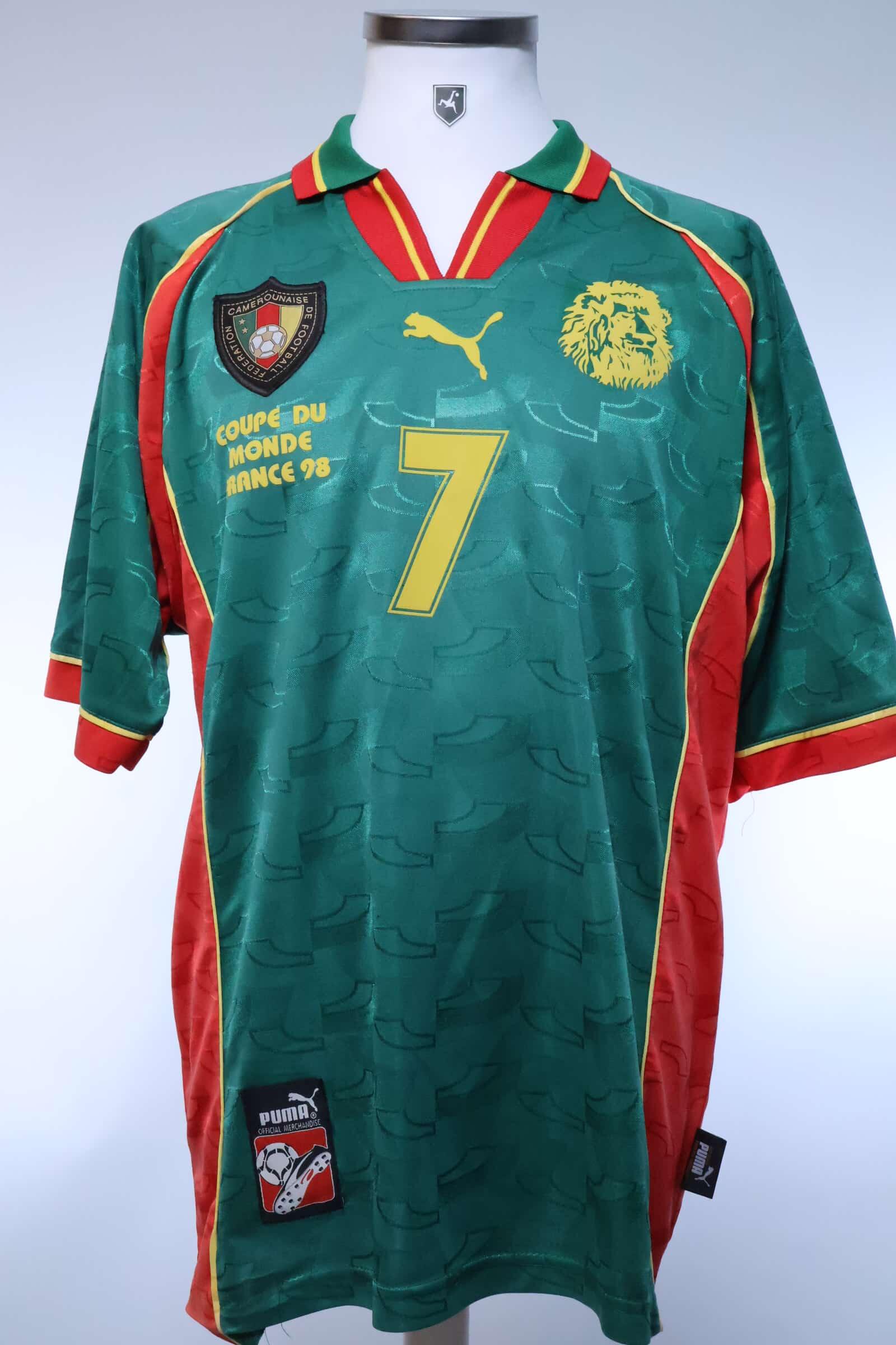 Cameroon Omam Biyik #7 1998/99 Home Shirt - XL