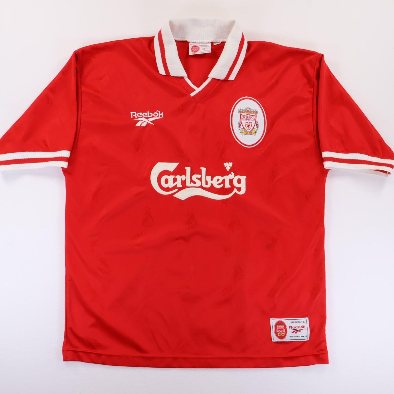 Liverpool F.C Berger #15 1996/98 Home Shirt - M- FRONT