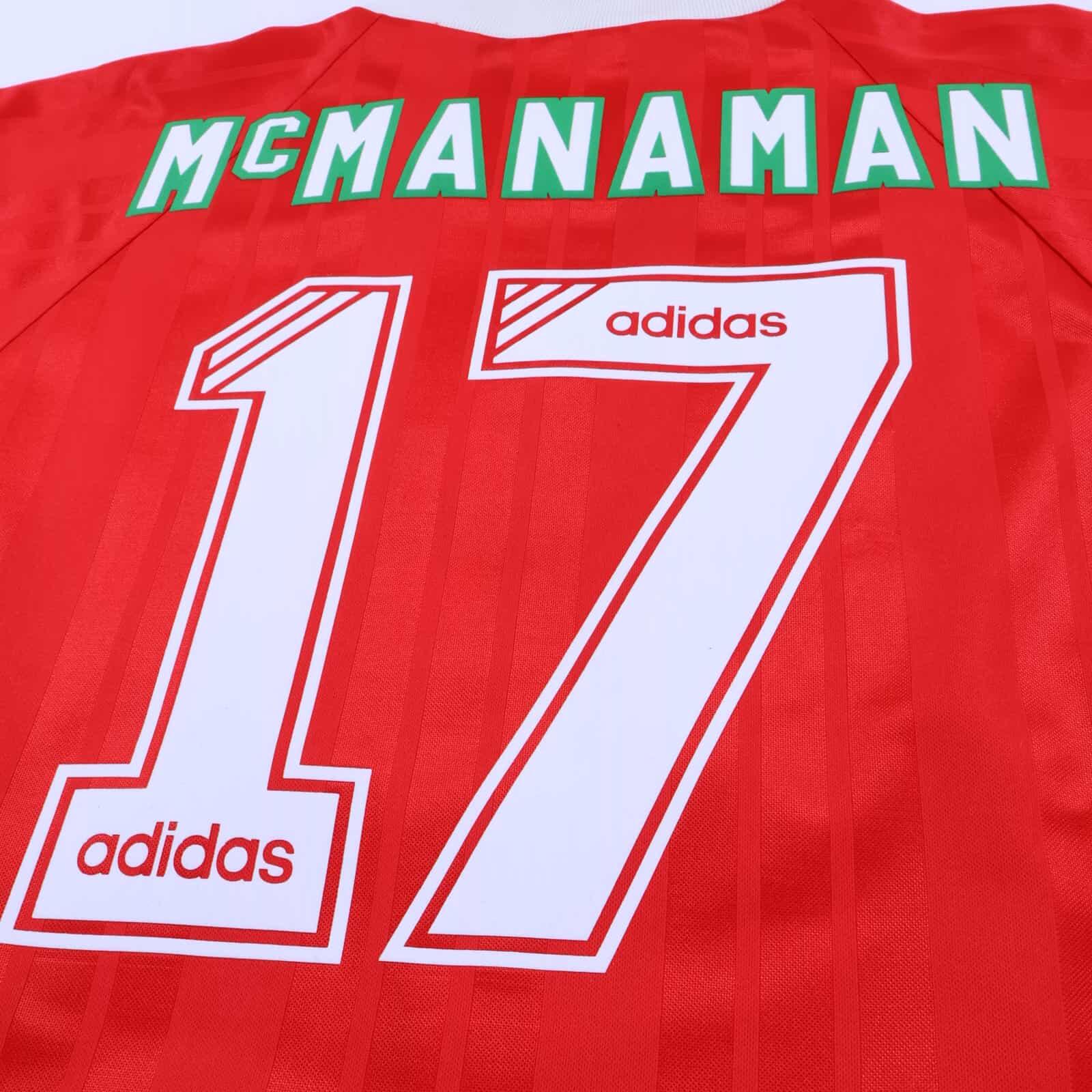 Liverpool F.C Mcmanaman #17 1993/95 Home Shirt - L