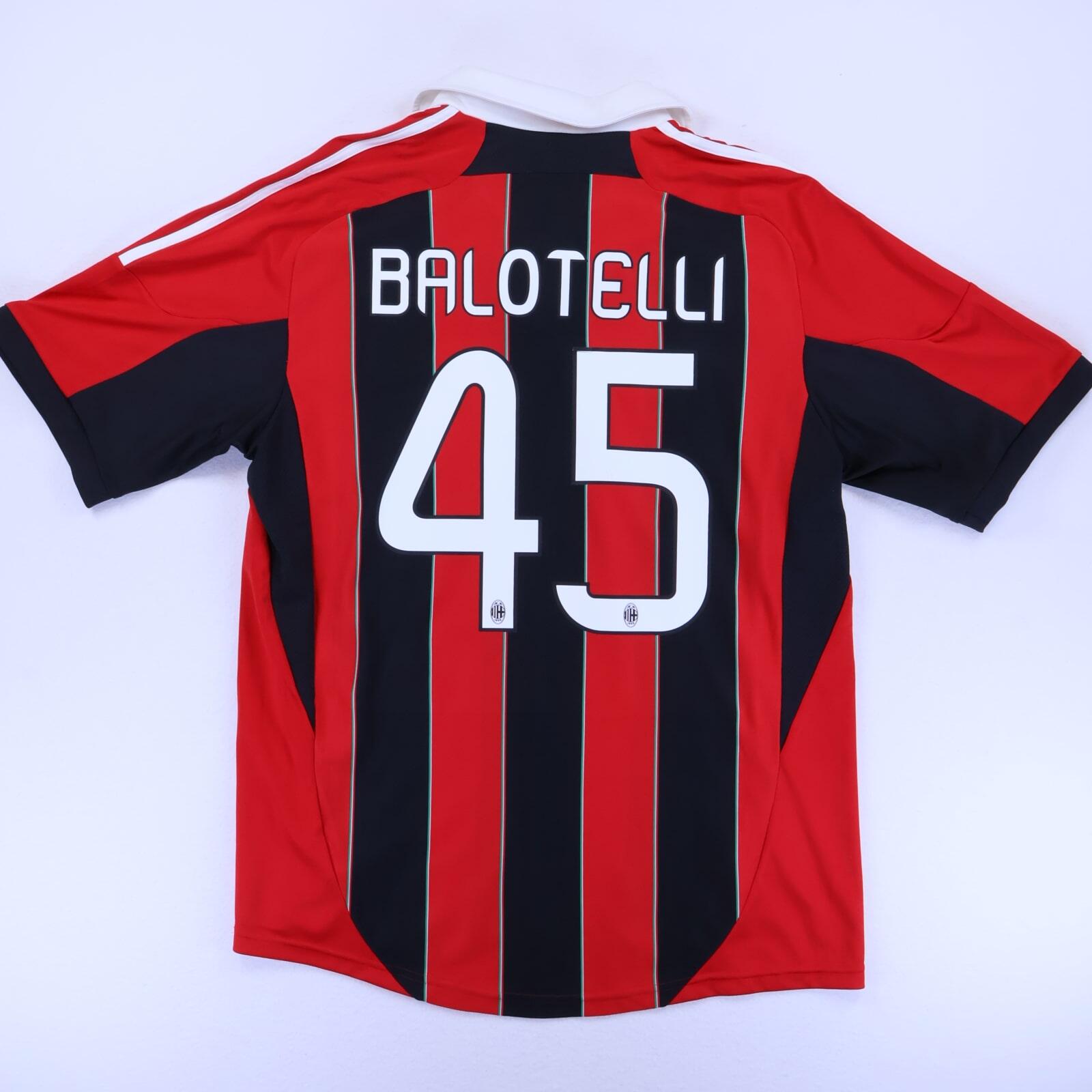 Ac Milan Balotelli #45 2012/13 Home Shirt - XL