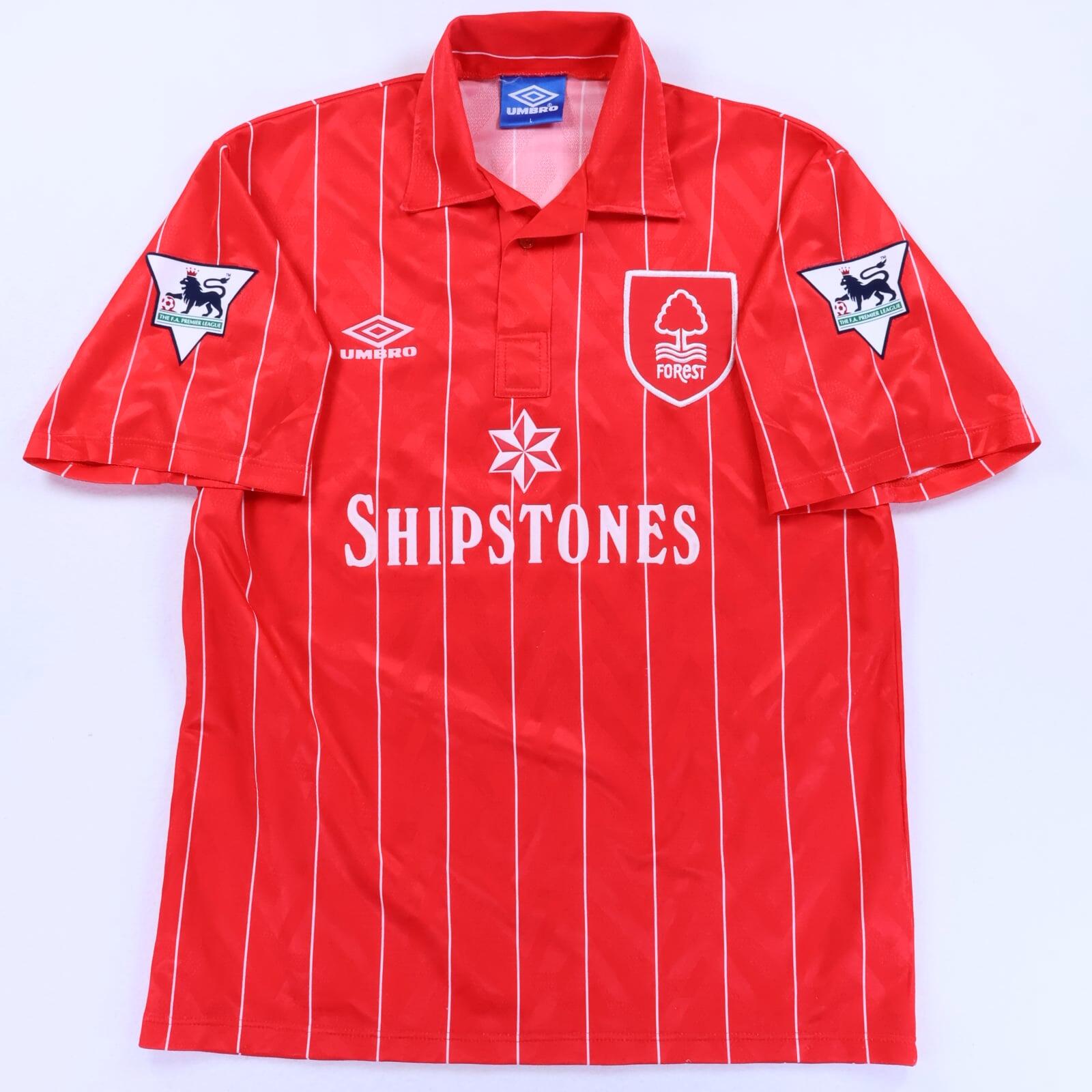 Nottingham Forest Keane #6 1992/94 Home Shirt - L