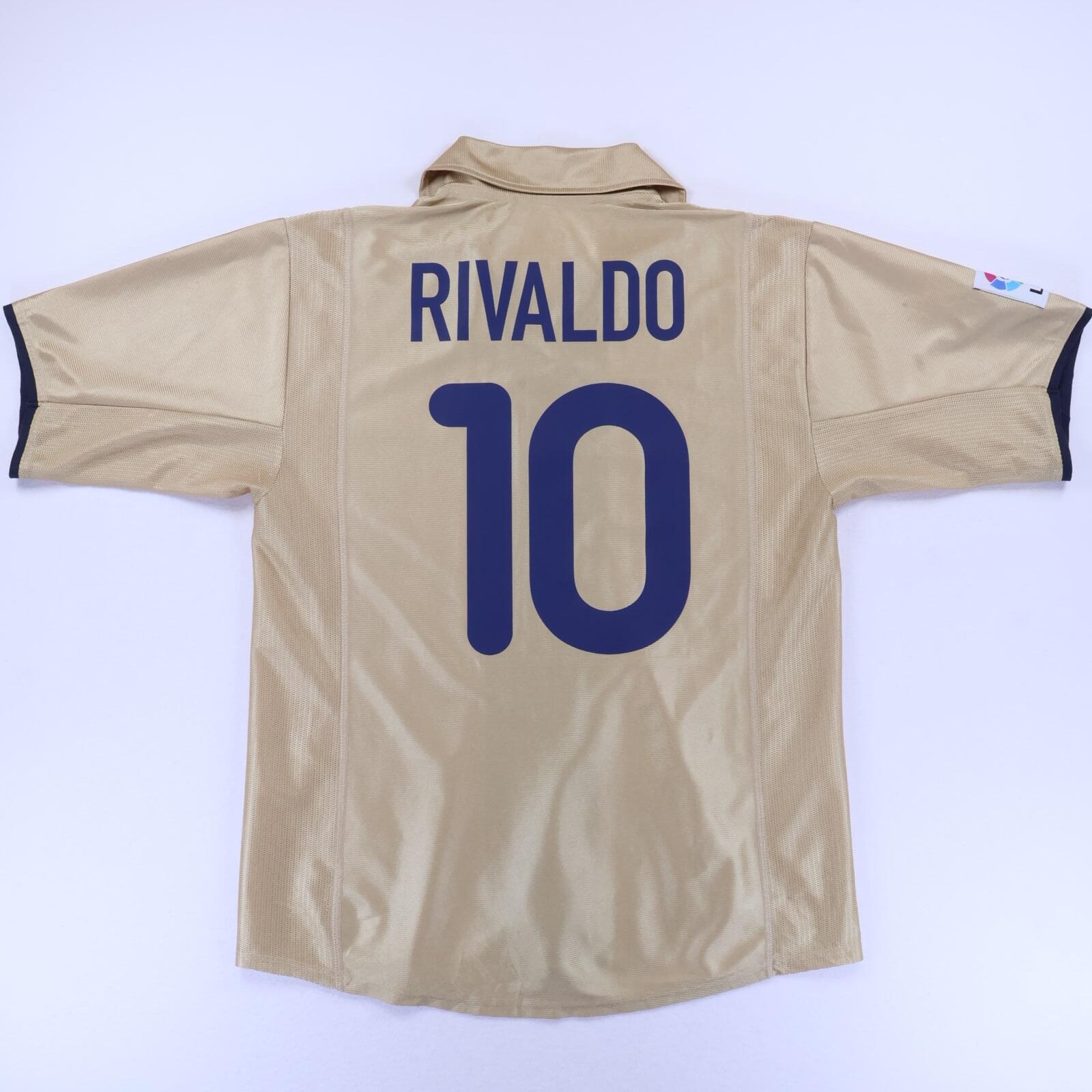 Barcelona Rivaldo #10 2001/02 Home Shirt - L