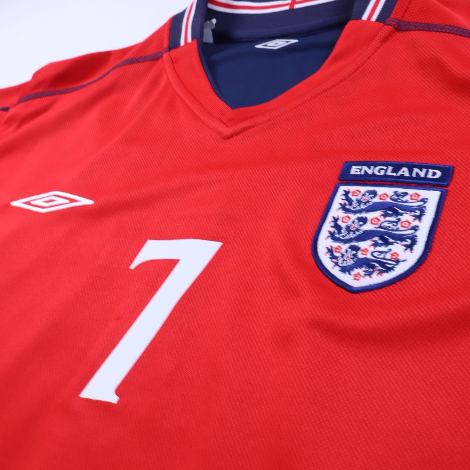 England Beckham #7 2002/04 Away Shirt - Reversible - XL