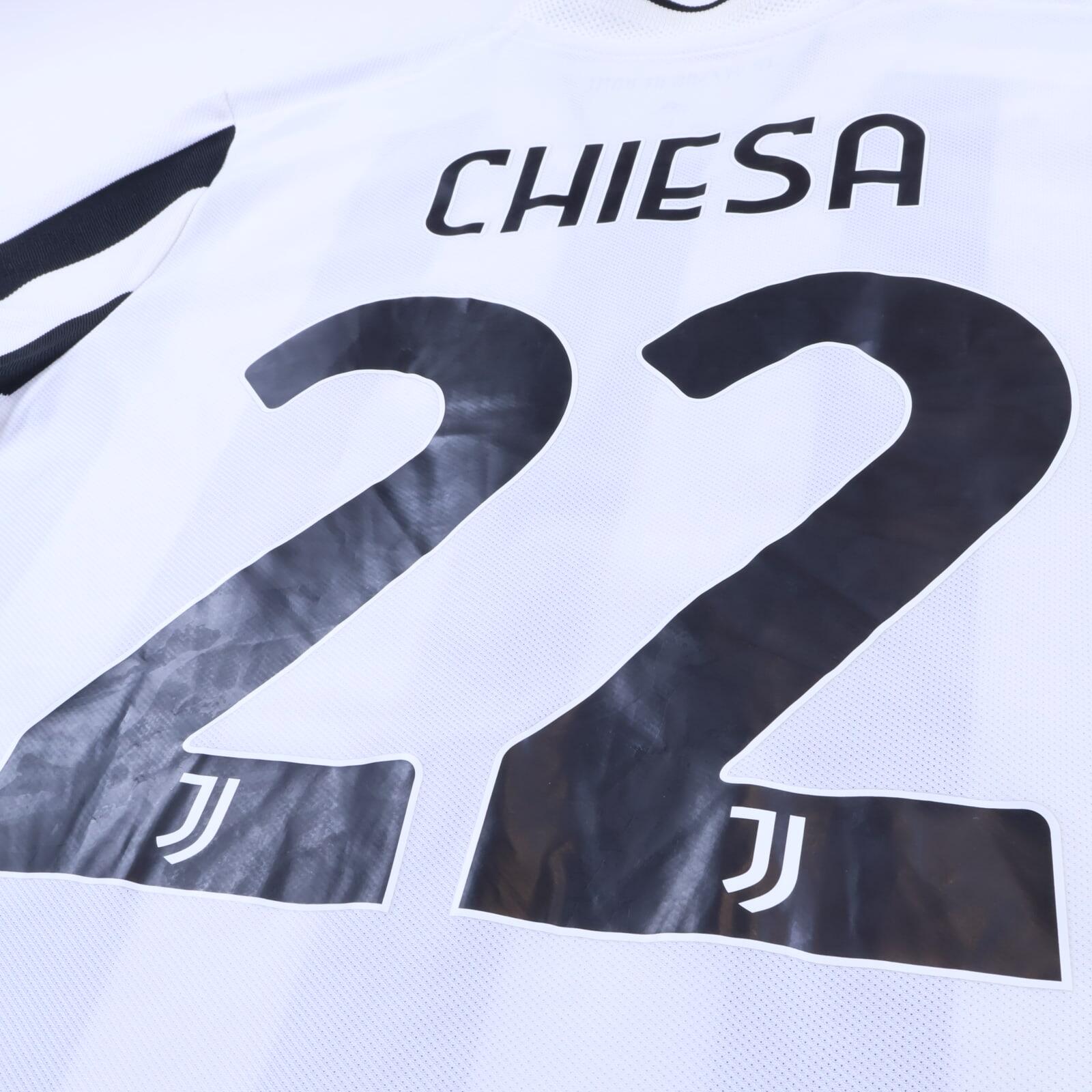 Juventus Chiesa #22 2021/22 Home Shirt - Player Issue - L