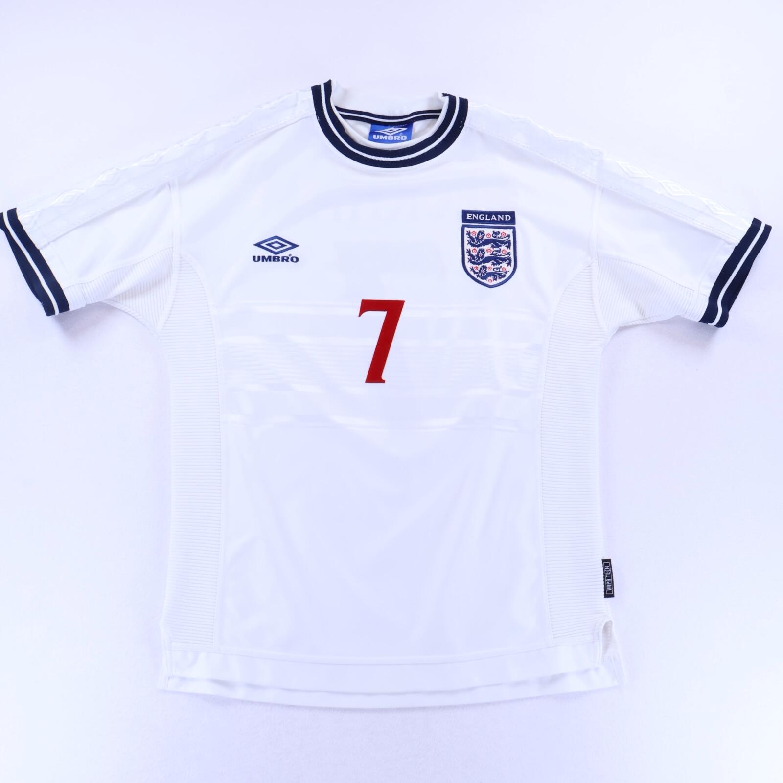 England Beckham #7 1999/01 Home Shirt - M