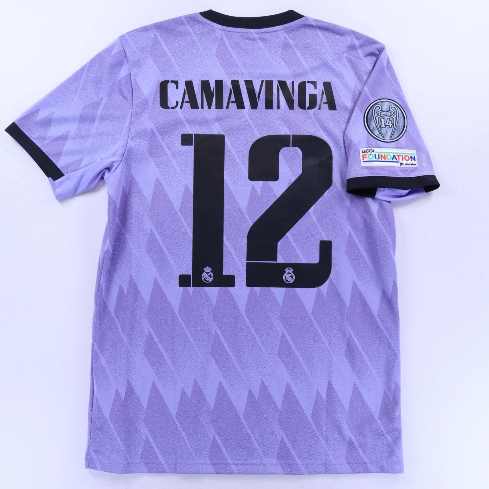 Real Madrid Camavinga #12 2022/23 Away Shirt - M- FRONT