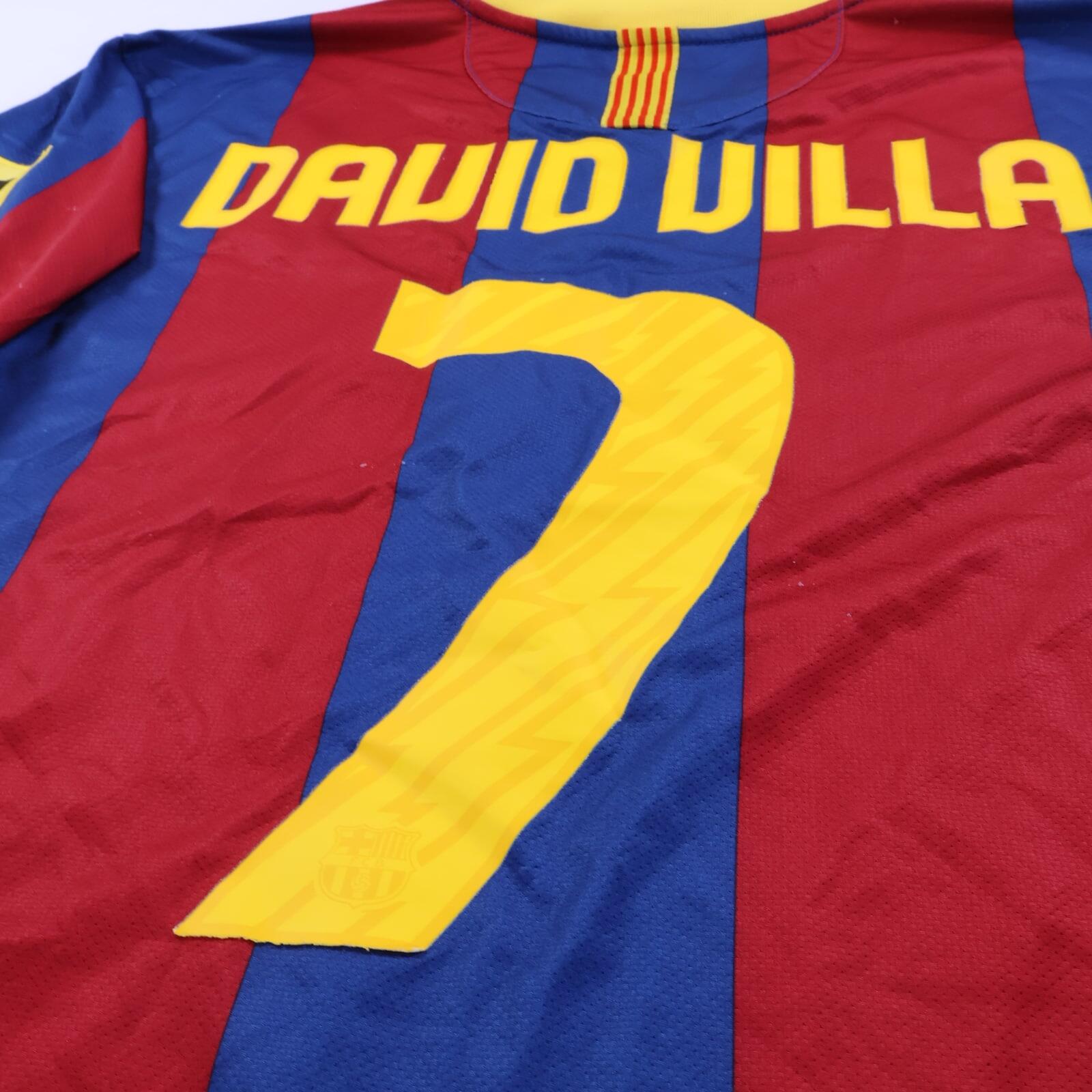 Barcelona David Villa #7 2010/11 Home Shirt - L