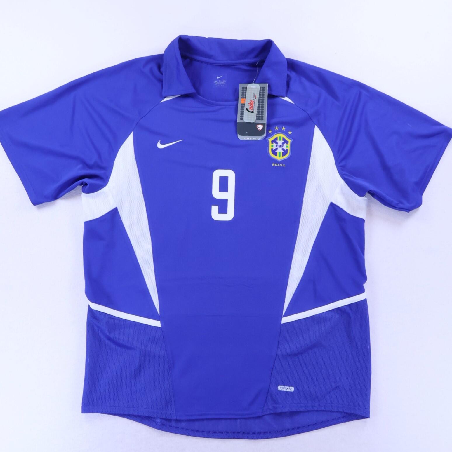 NWT* Brazil Ronaldo #9 2002/04 Away Shirt - M