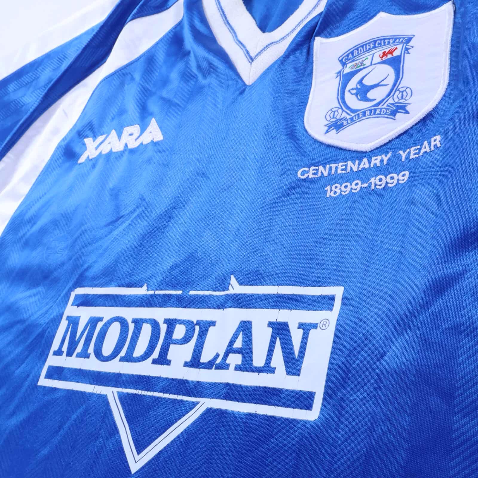 Cardiff City Fc 1999/00 Home Shirt - L
