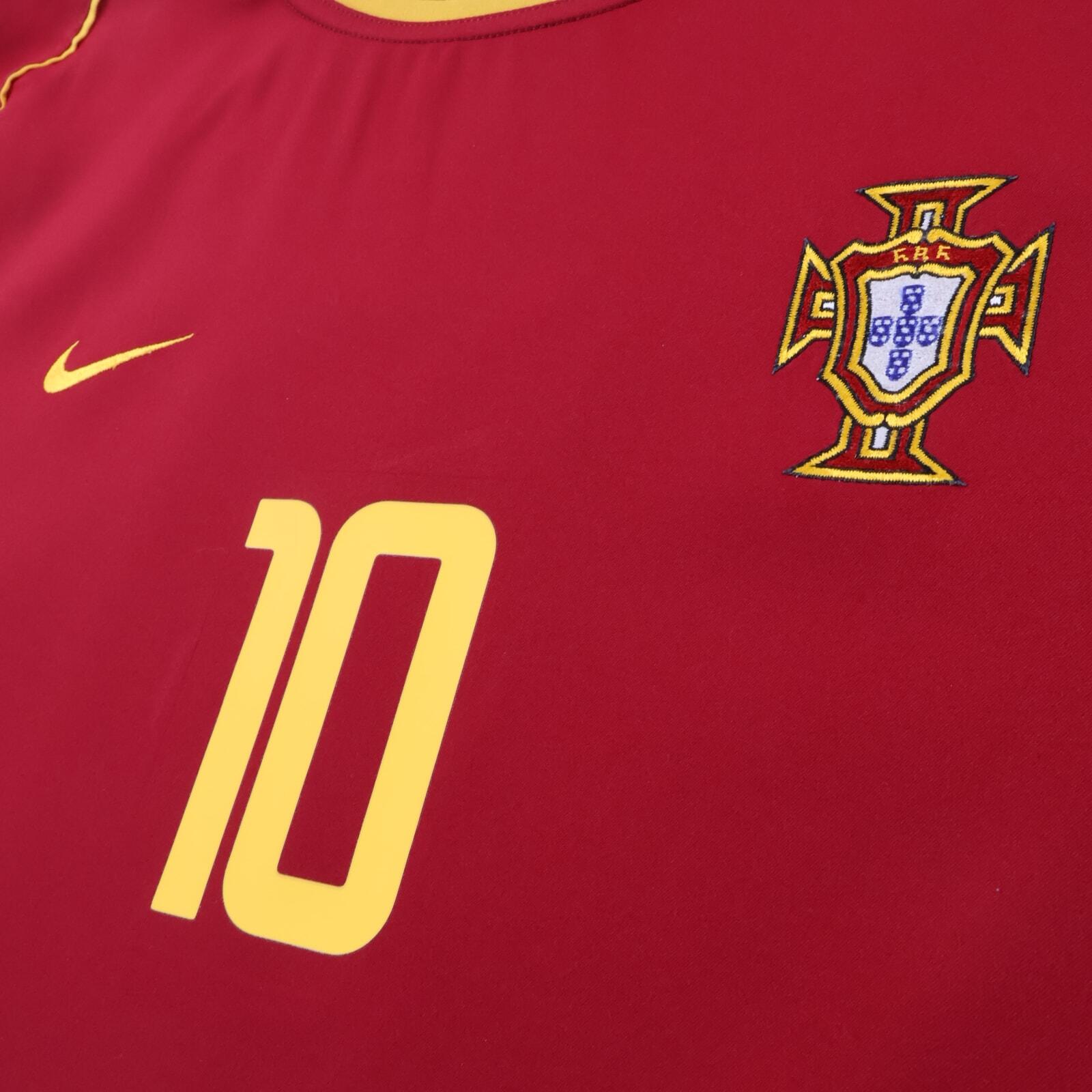 MINT* Portugal Rui Costa #10 2002/04 Home Shirt - L