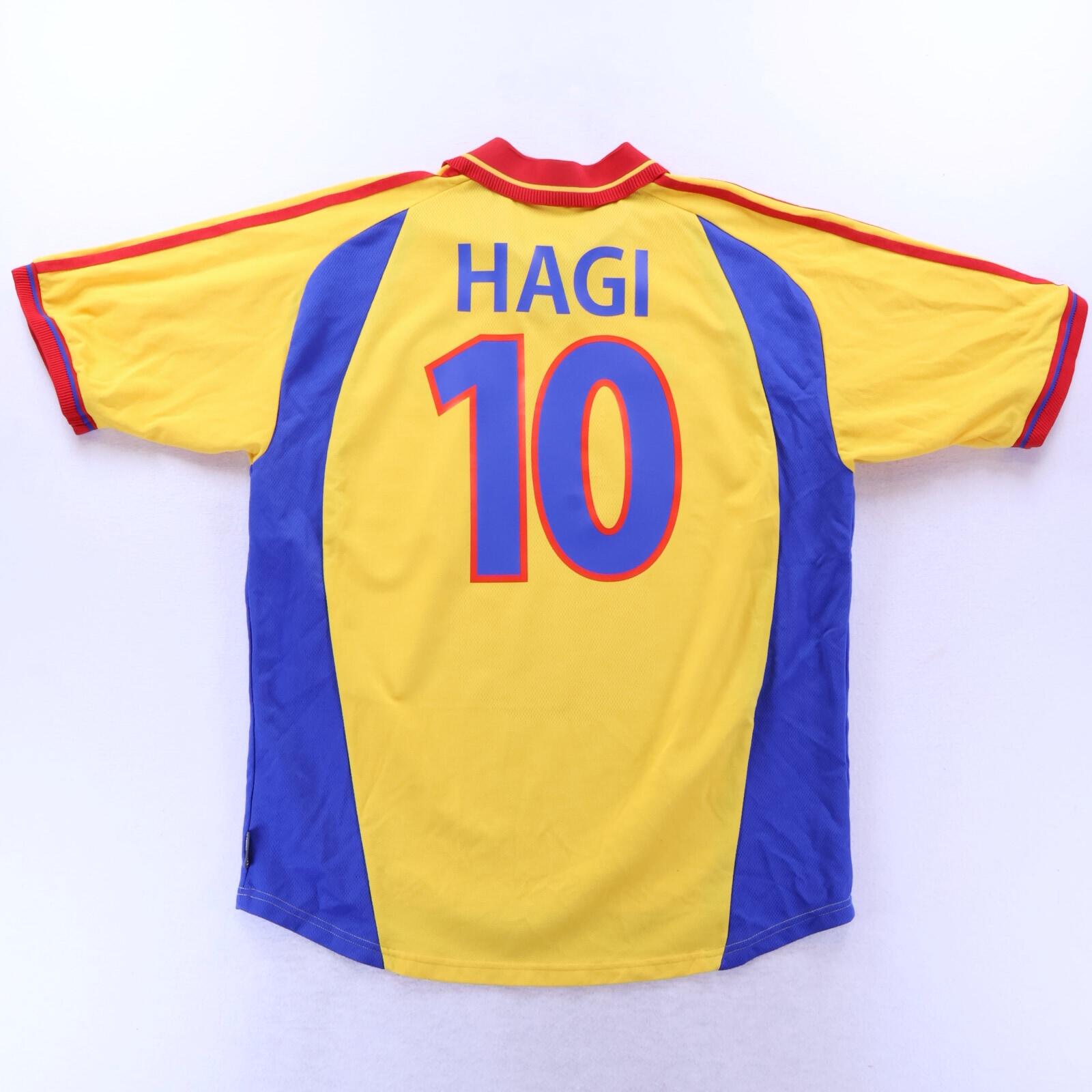*MINT* Romania Hagi #10 2000/02 Home Shirt - XL