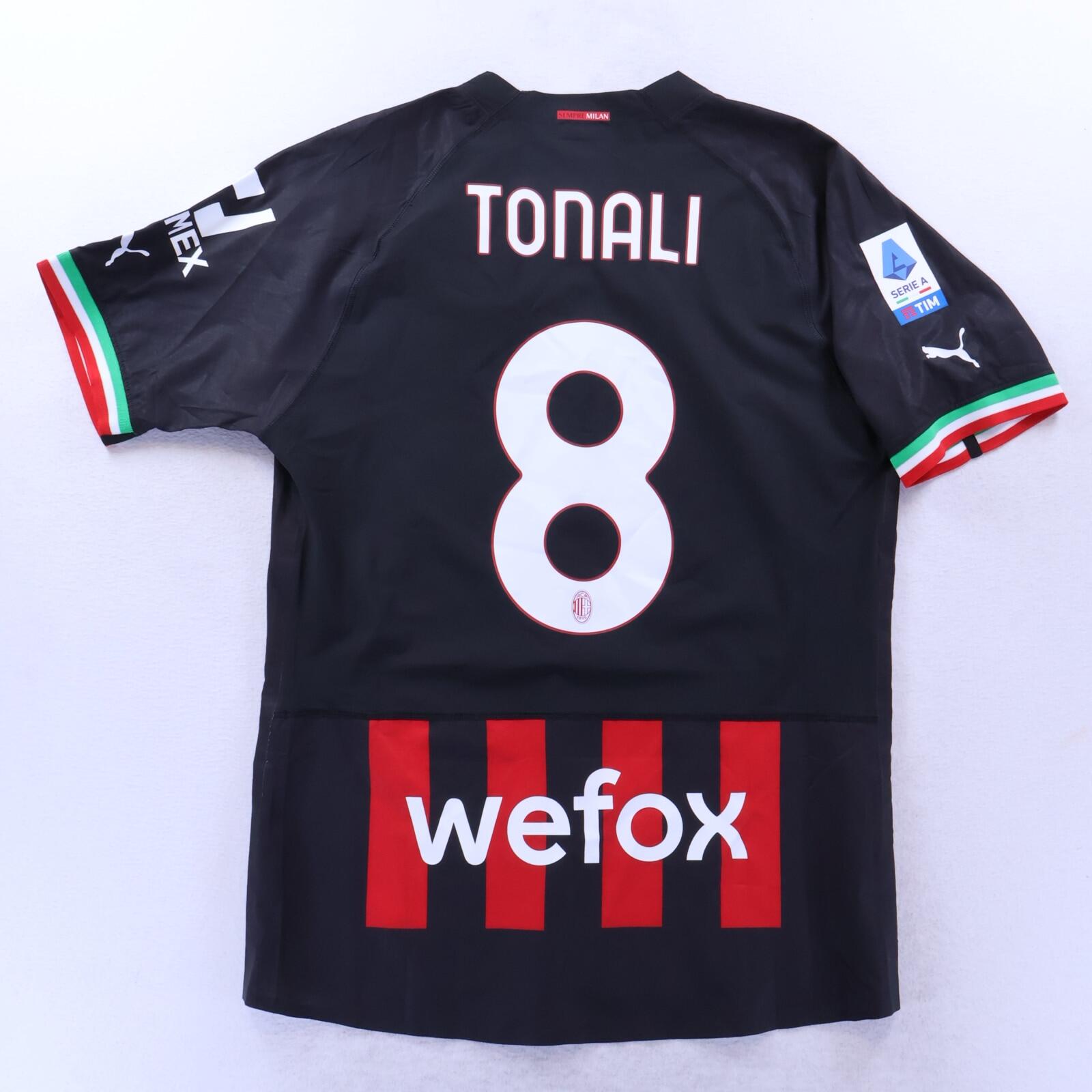 AC Milan Tonali 8 オーセンティック NWT* Ac Milan Tonali #8 2022/23 Home Shirt - Player Issue - M