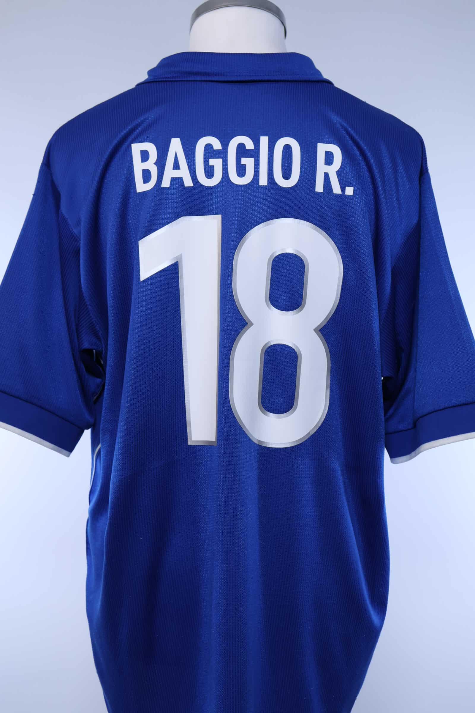 サッカーイタリア代表　R.BAGGIO 18番シャツ　XL 1997/98 - ITALY - BAGGIO R. - #18 - HOME SHIRT - XL