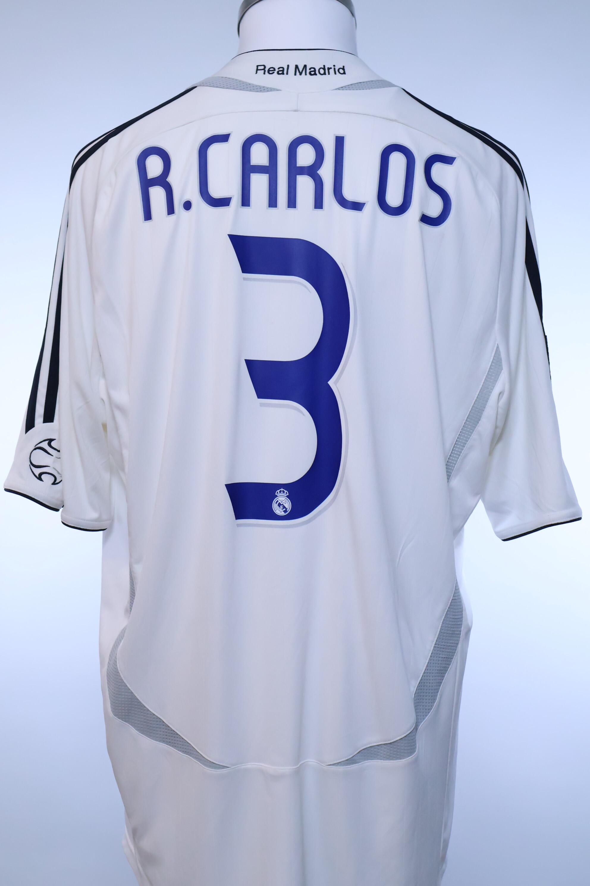 Real Madrid R. Carlos #3 2006/07 Home Shirt - XL