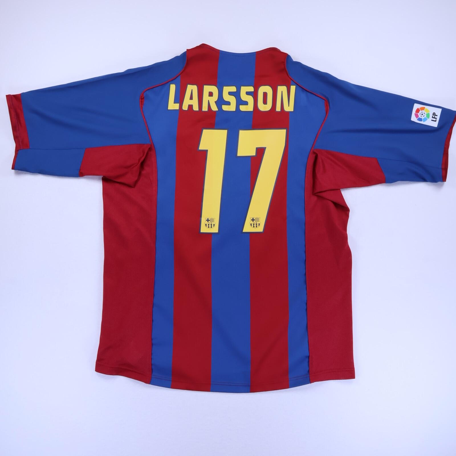 Barcelona Larsson #17 2004/05 Home Shirt - XL