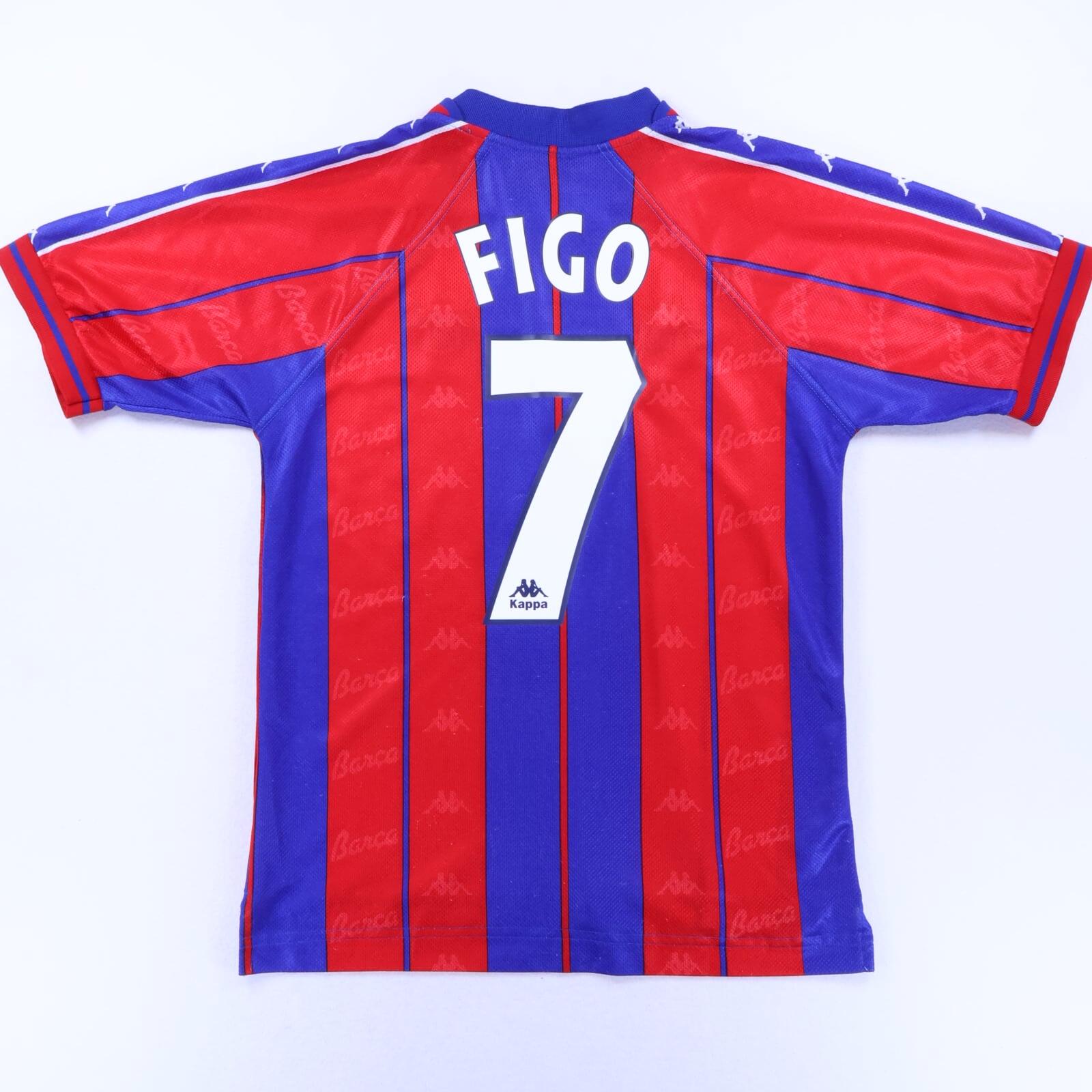 Barcelona Figo #7 1997/98 Home Shirt - M