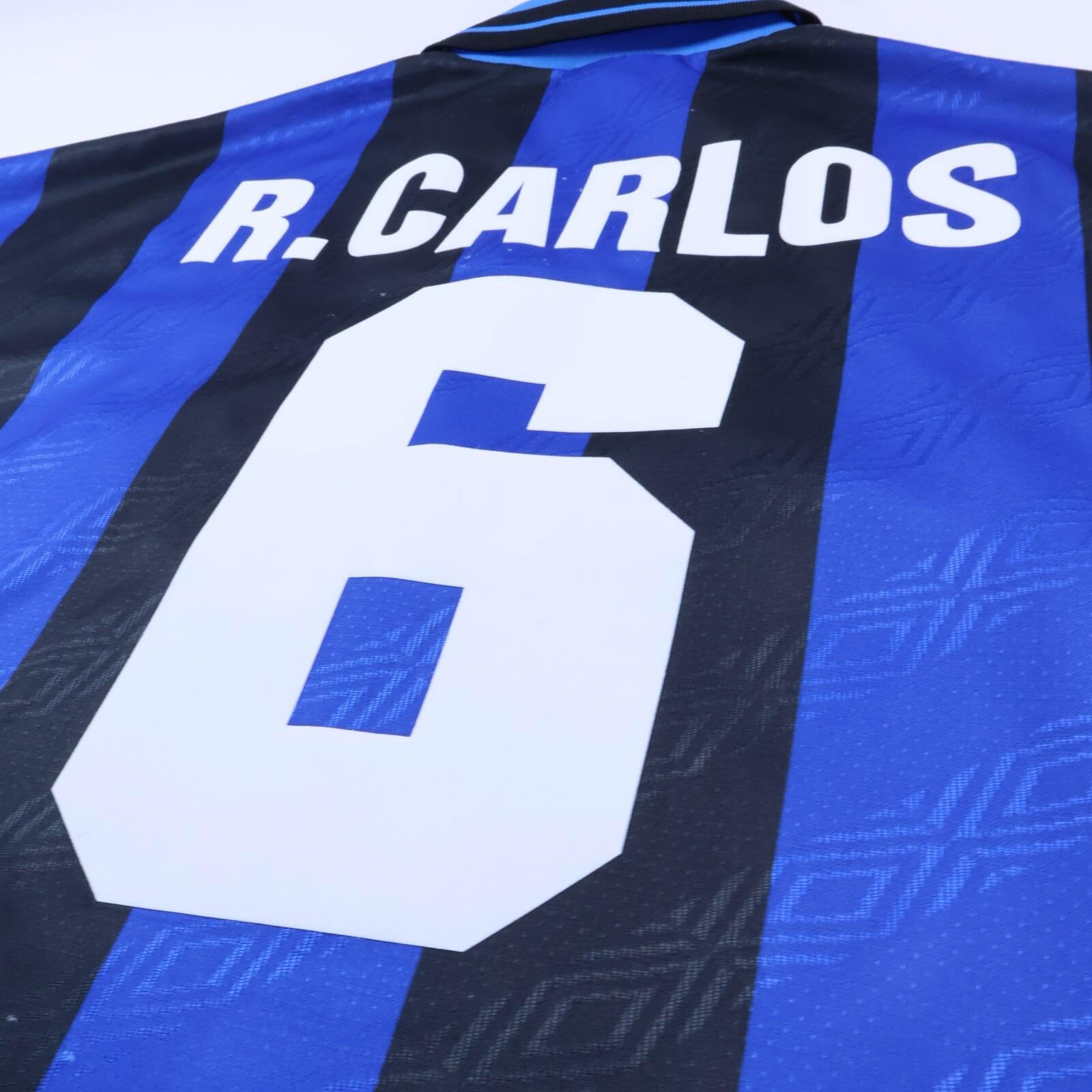 Inter Milan R.Carlos #6 1995/96 Home Shirt - XL