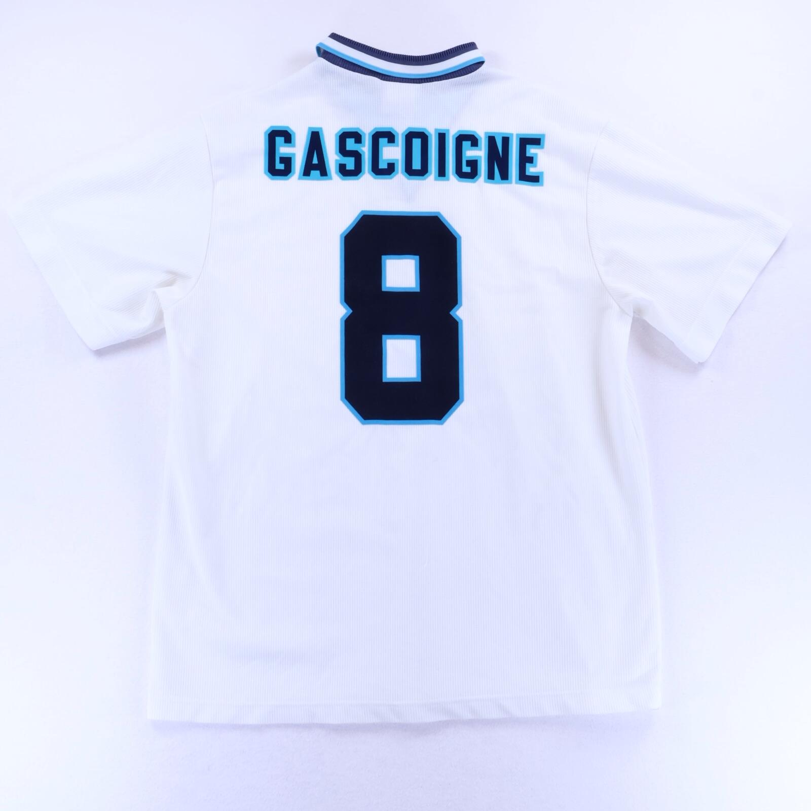 England Gascoigne #8 1995/97 Home Shirt - XL- FRONT