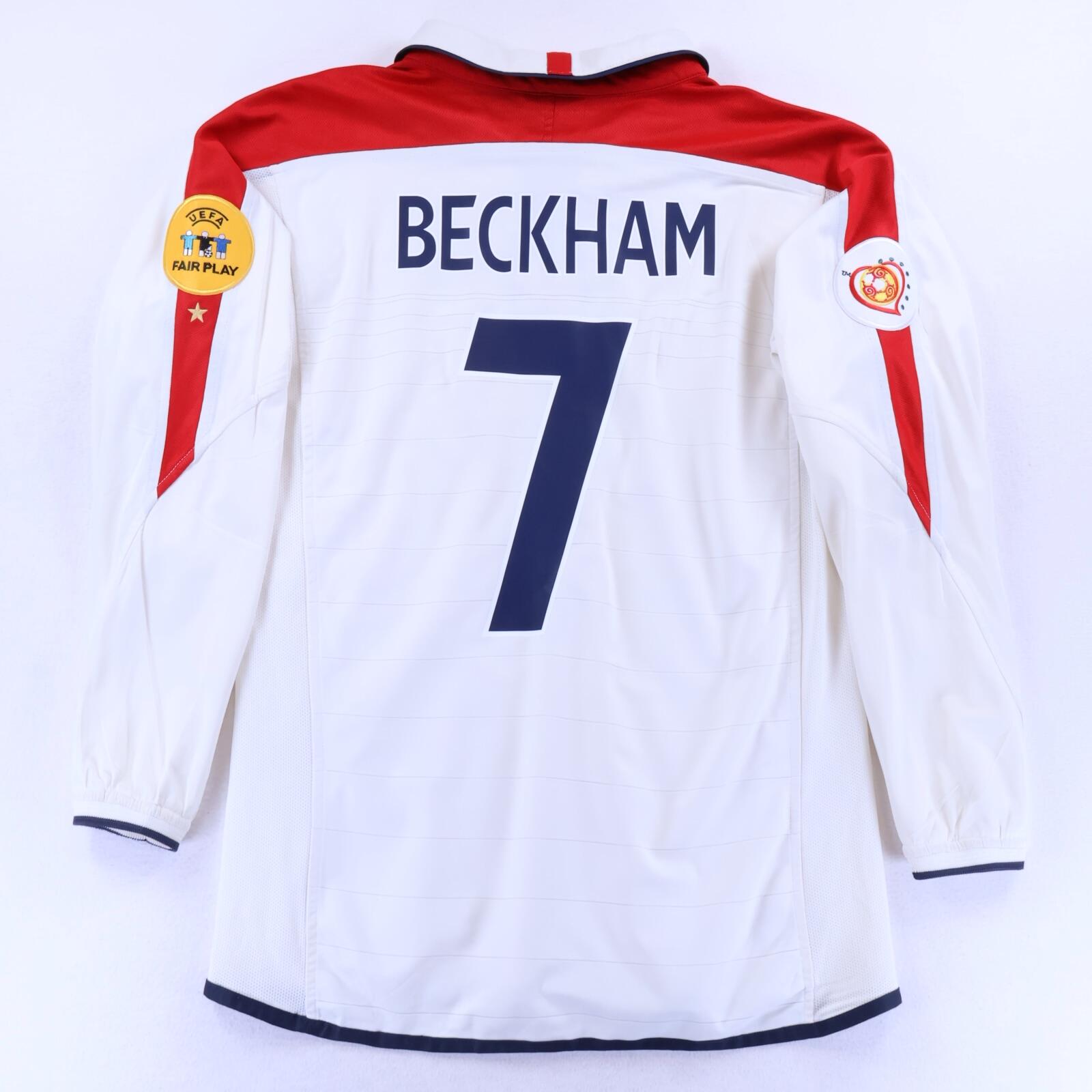 England Beckham #7 2003/05 Home Shirt - Long Sleeve - L