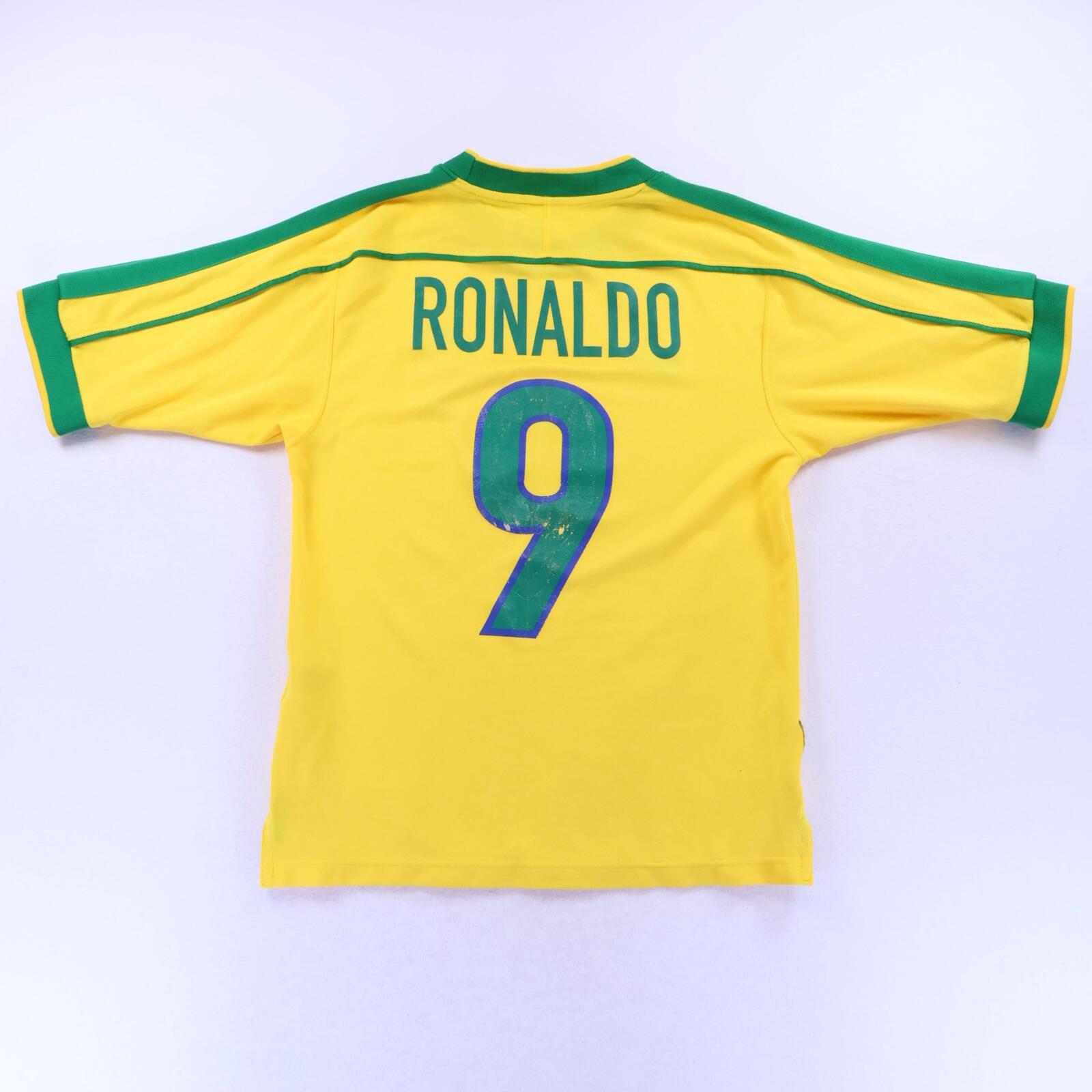 Brazil Ronaldo #9 1998/ Home Shirt - S