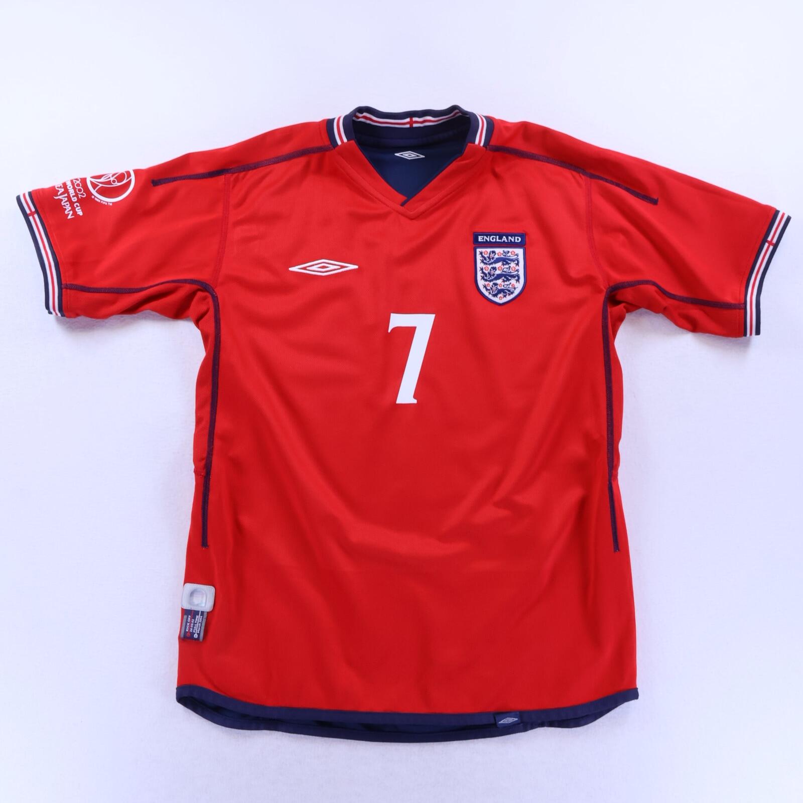 UMBRO England代表Beckhamリバーシブルユニ2002アウェイ M England Beckham #7 2002/04 Away Shirt - Reversible - M