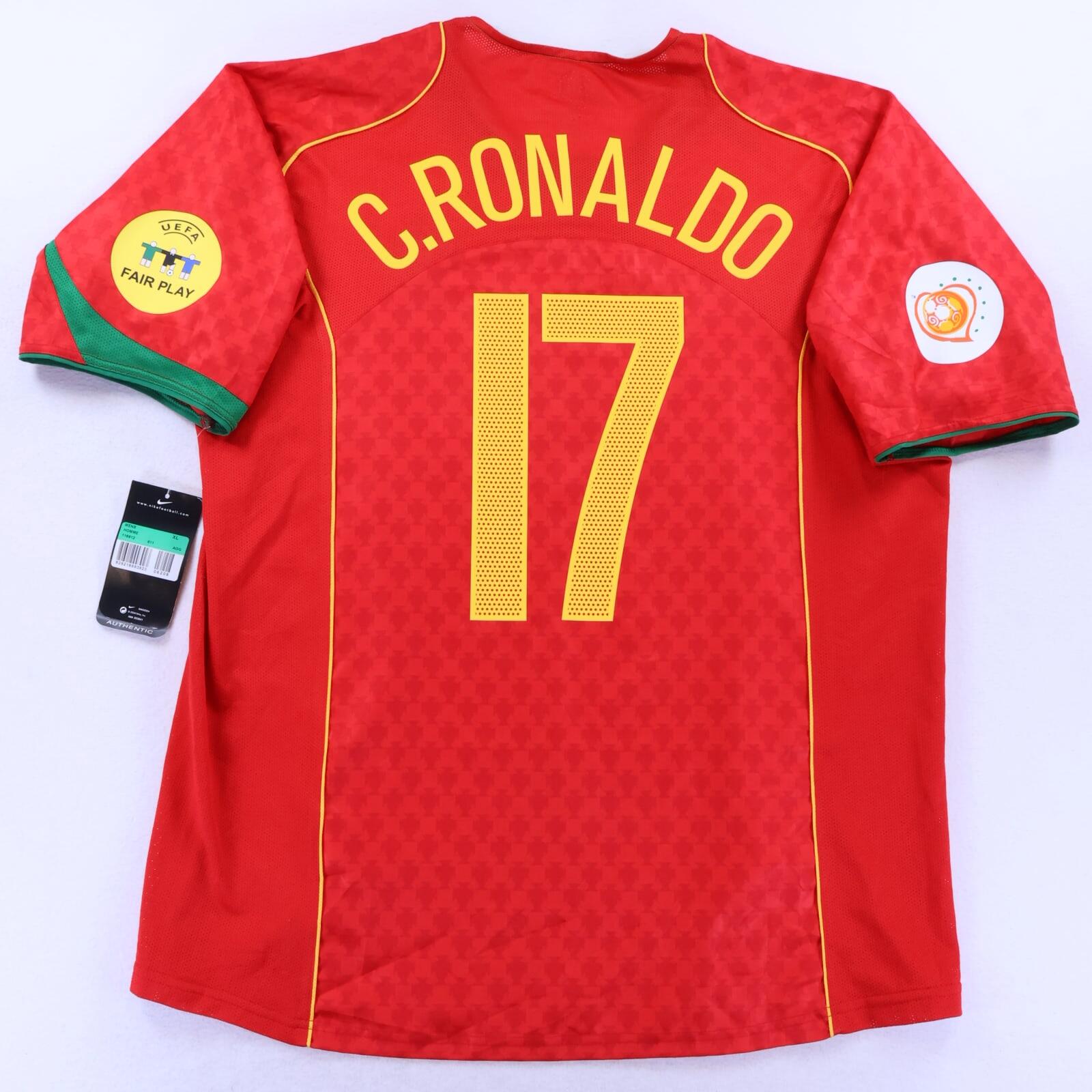 NWT* Portugal Ronaldo #17 2004/06 Home Shirt - XL