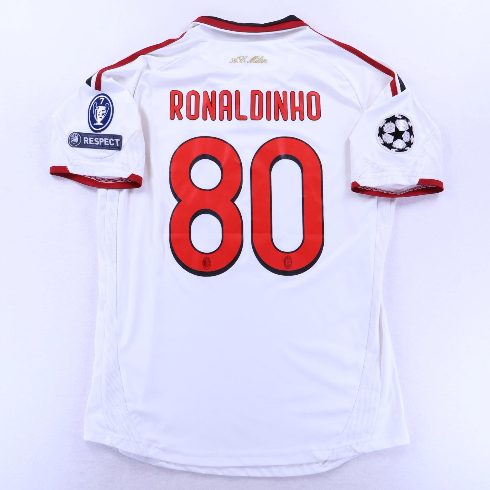 Ac Milan Ronaldinho #80 2007/09 Away Shirt - L