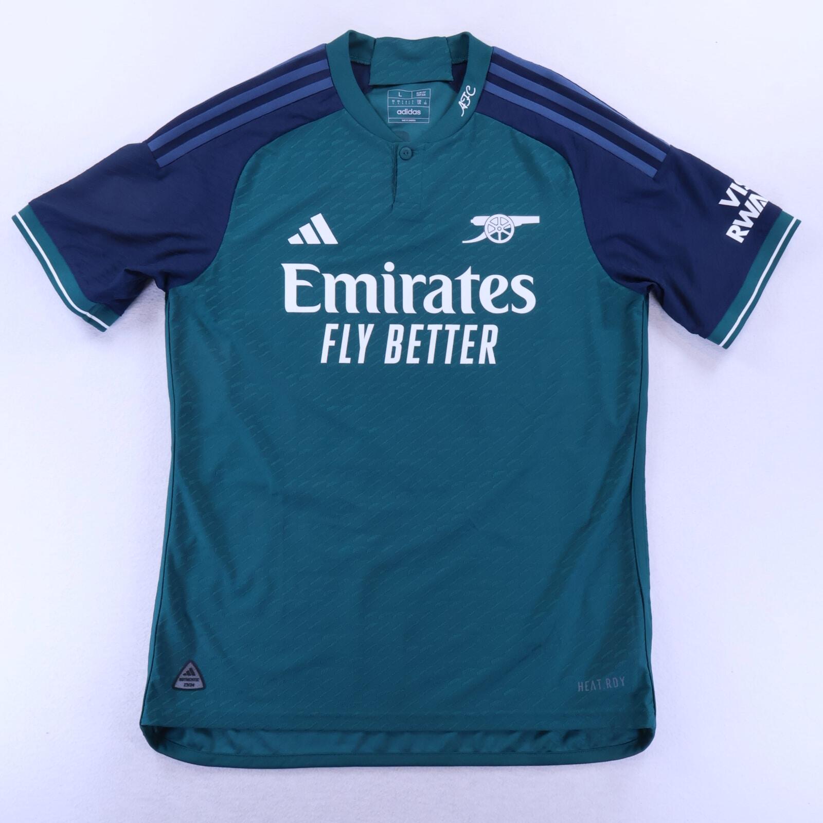 Arsenal Rice #41 2023/24 Third Shirt - Player Issue - L